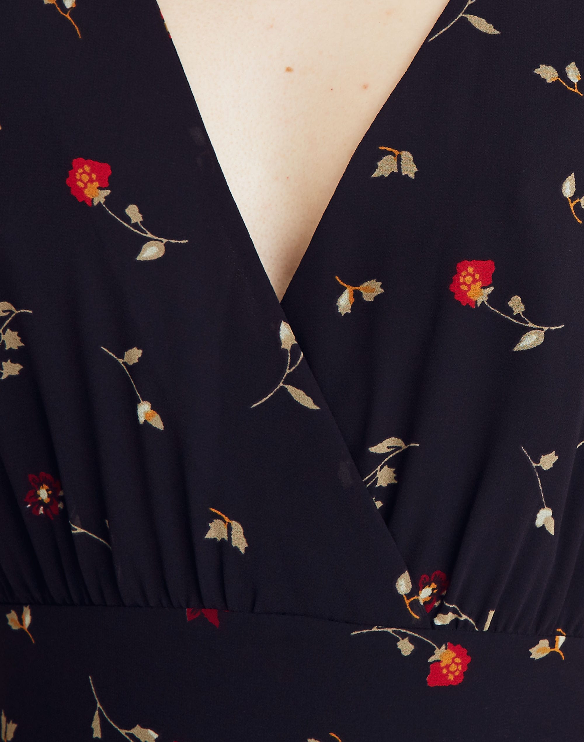 Tulip-Sleeve Maxi Dress in Sweet Blossoms