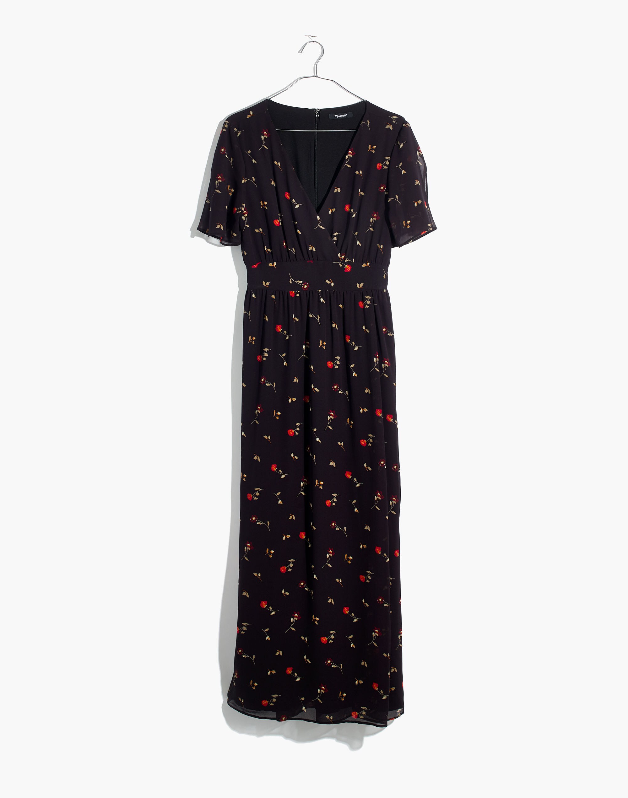 Tulip-Sleeve Maxi Dress in Sweet Blossoms