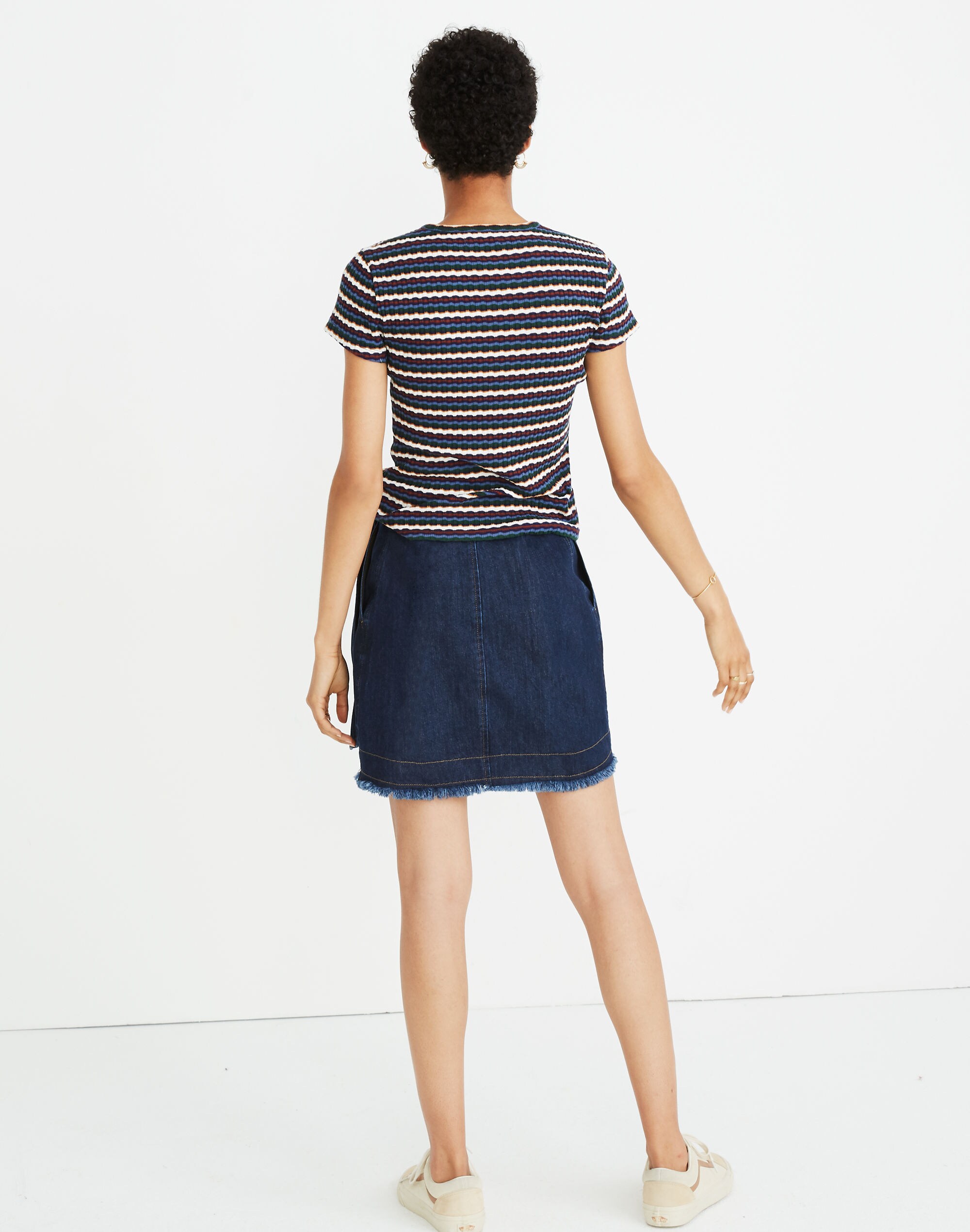 Ribbed Baby Tee in Stripe