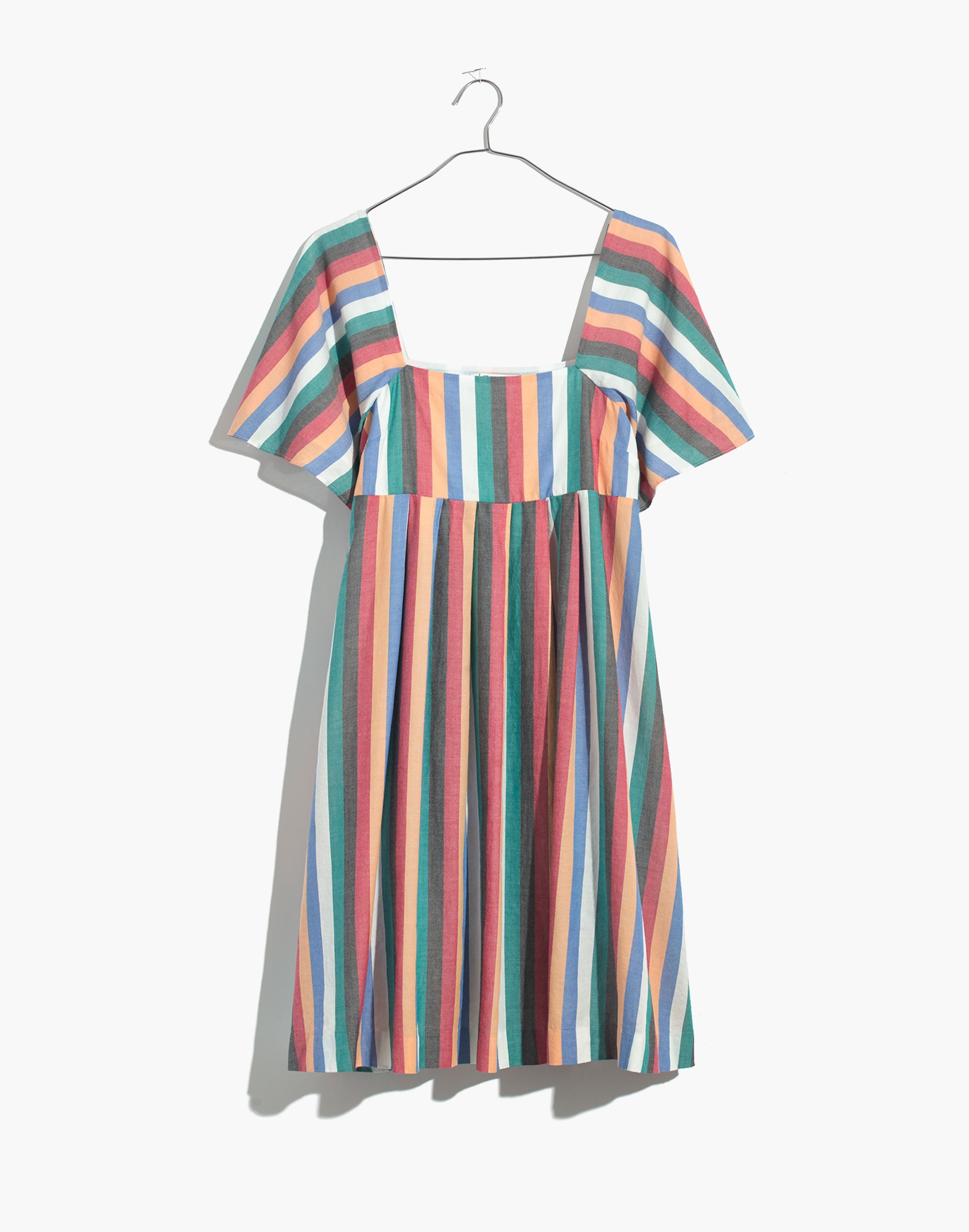 Square-Neck Mini Dress in Festival Stripe