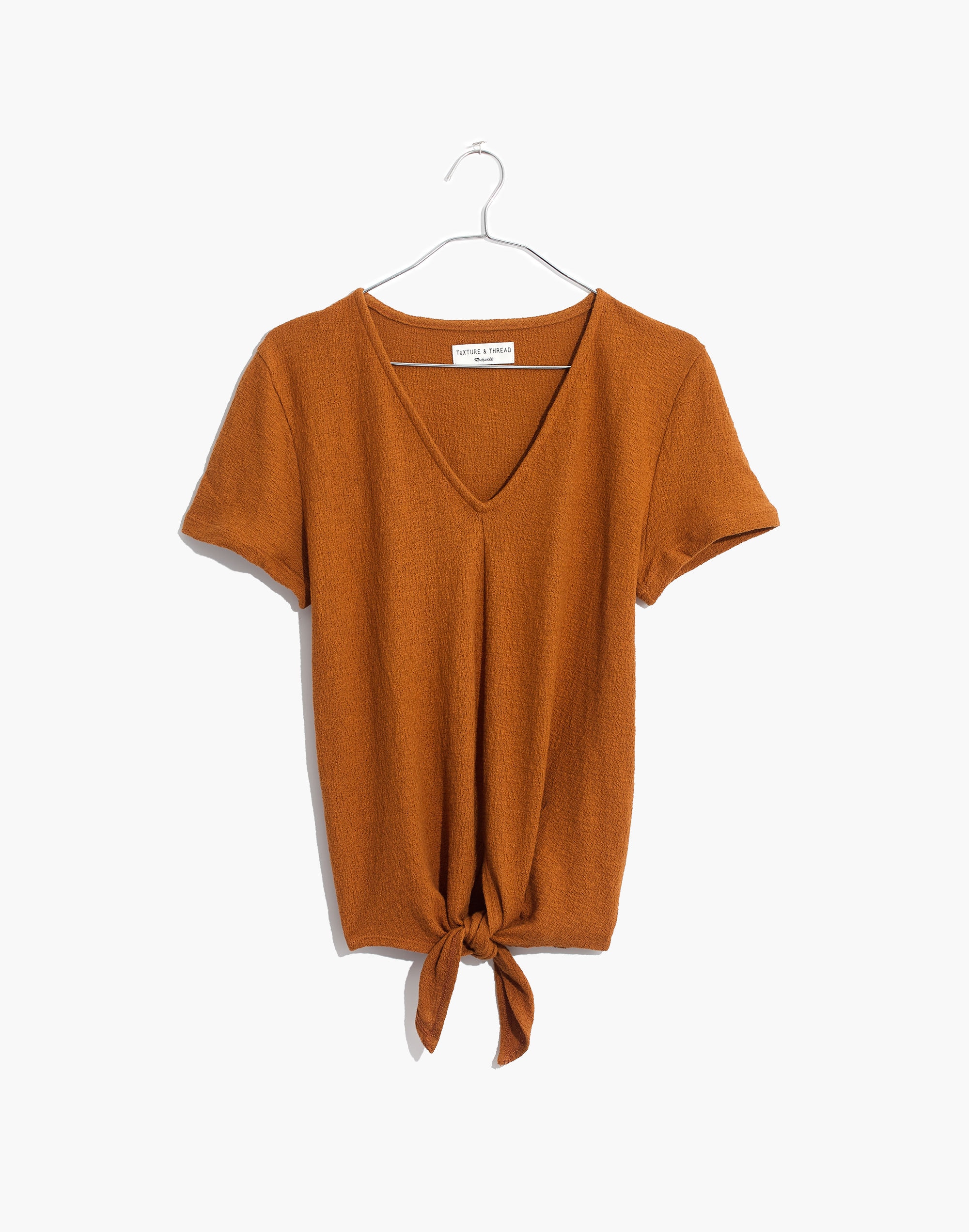 Texture &amp; Thread V-Neck Modern Tie-Front Top