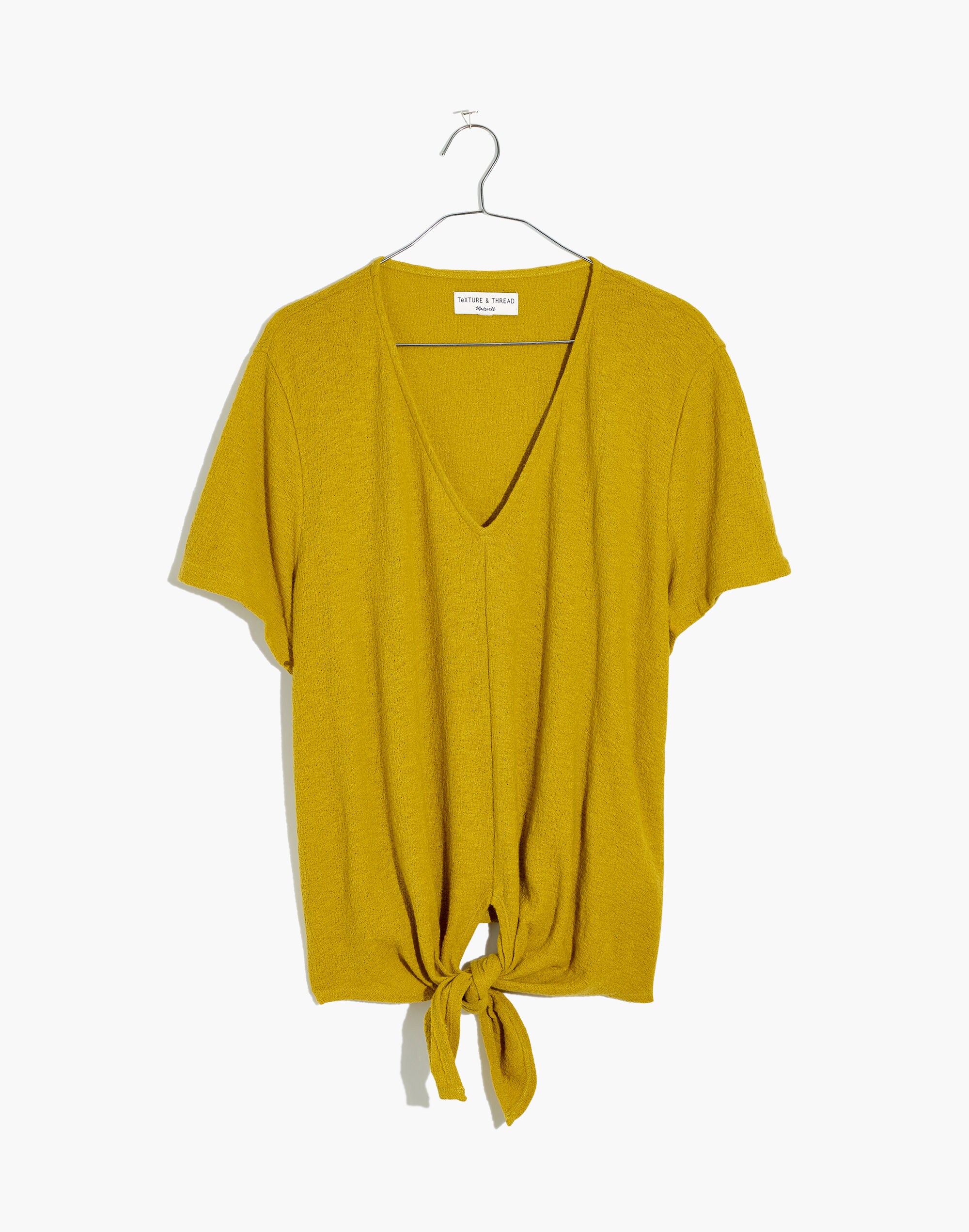 Texture &amp; Thread V-Neck Modern Tie-Front Top