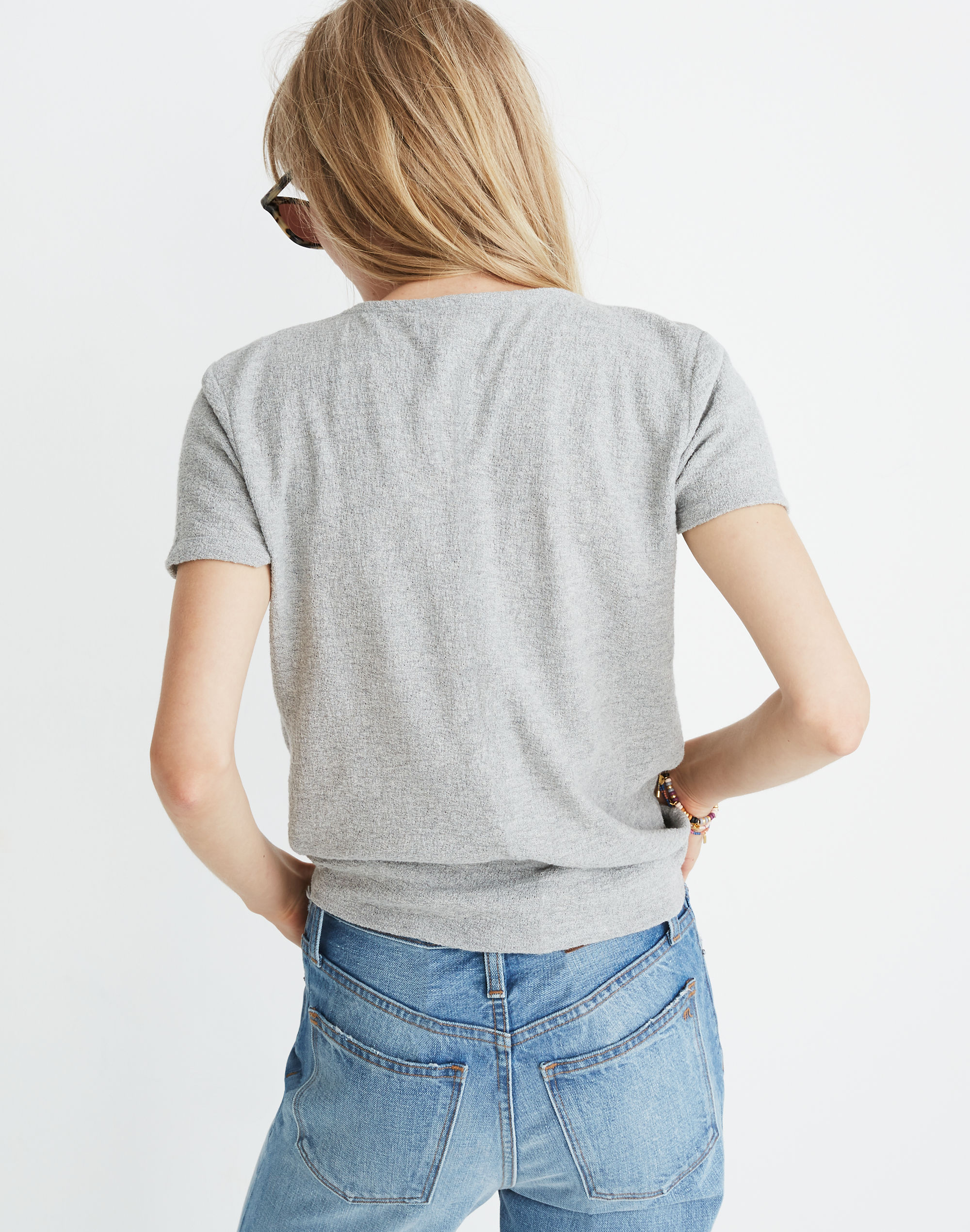 Texture &amp; Thread V-Neck Modern Tie-Front Top