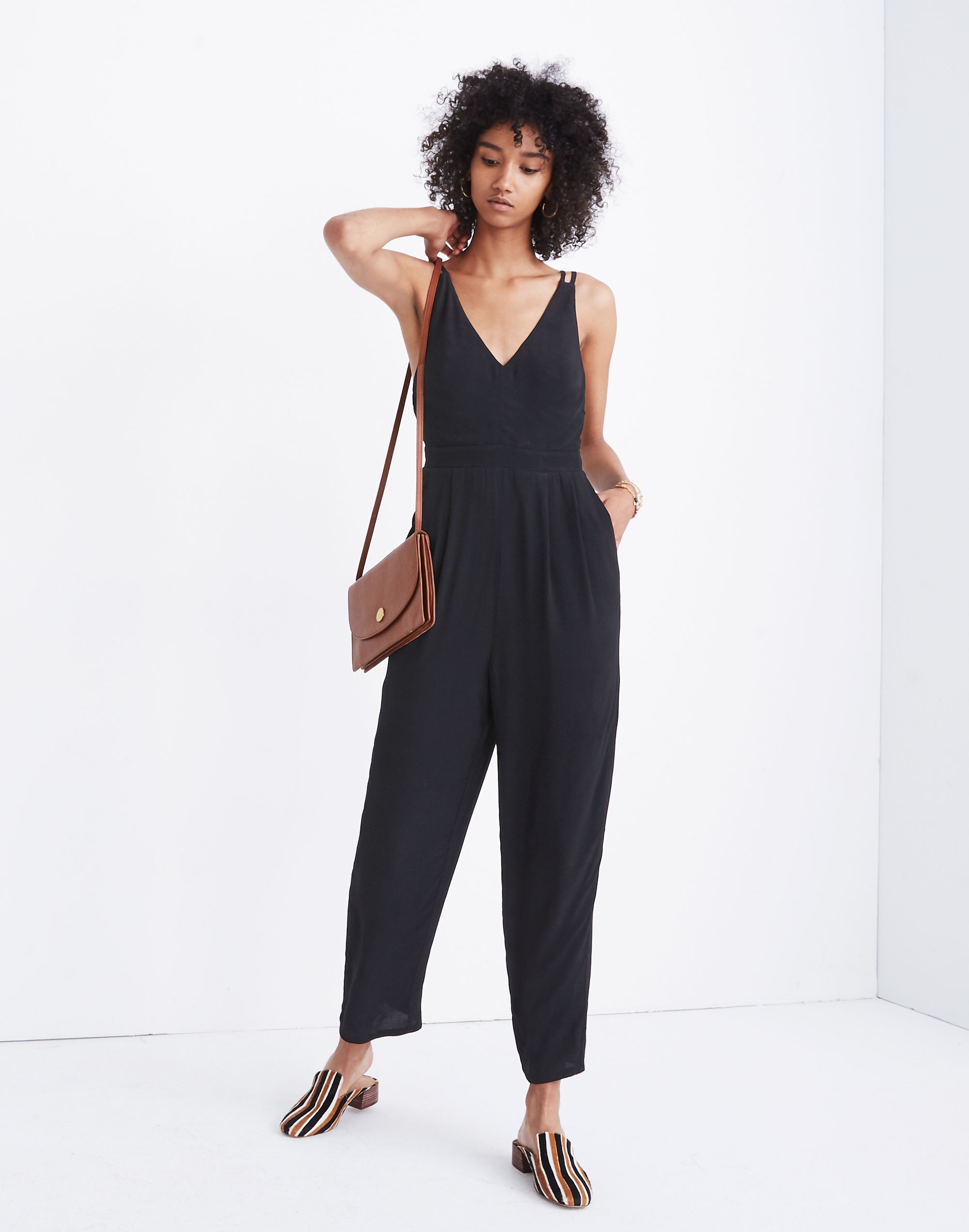 v-neck jumpsuit