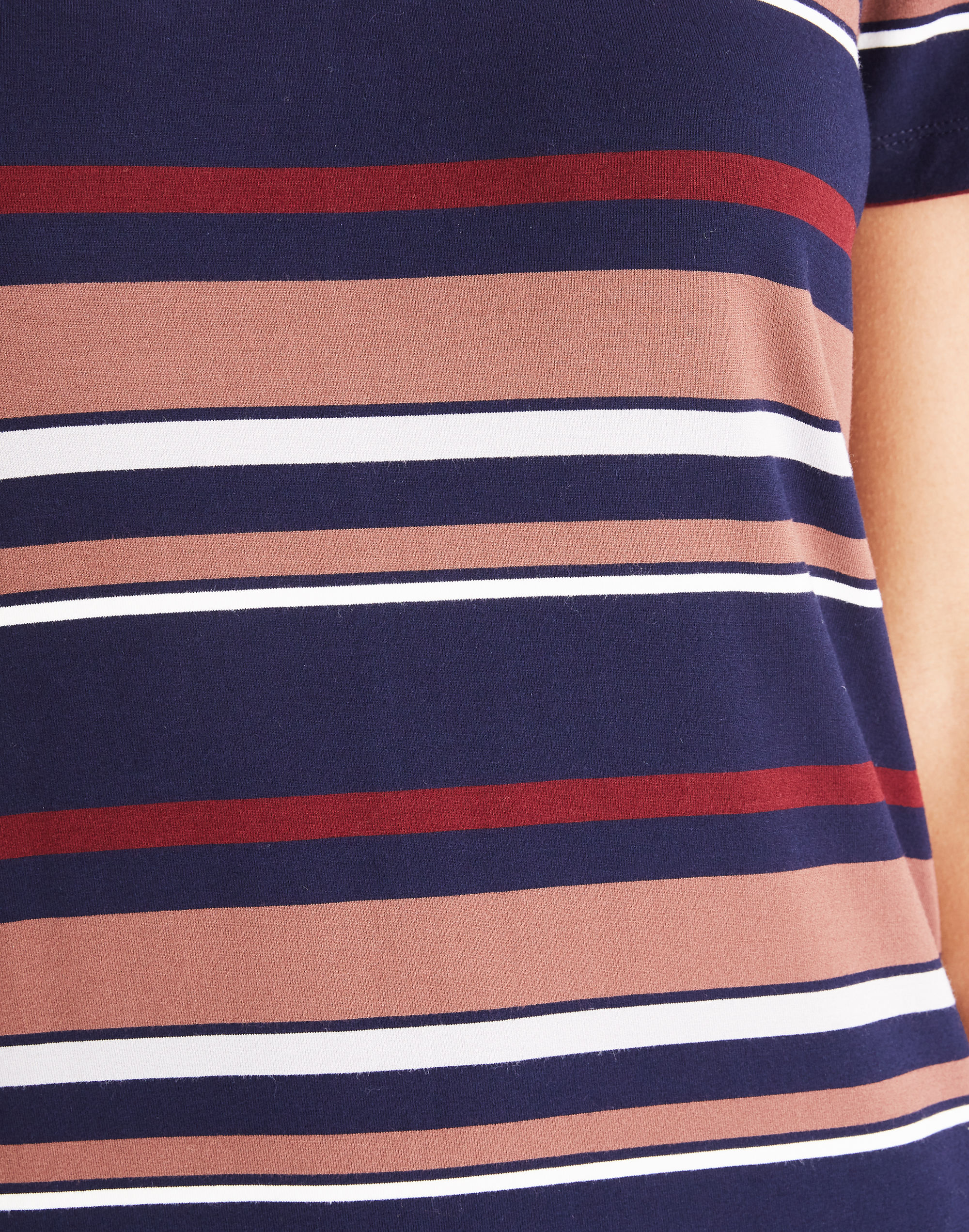 Striped U-Neck Tee Dress