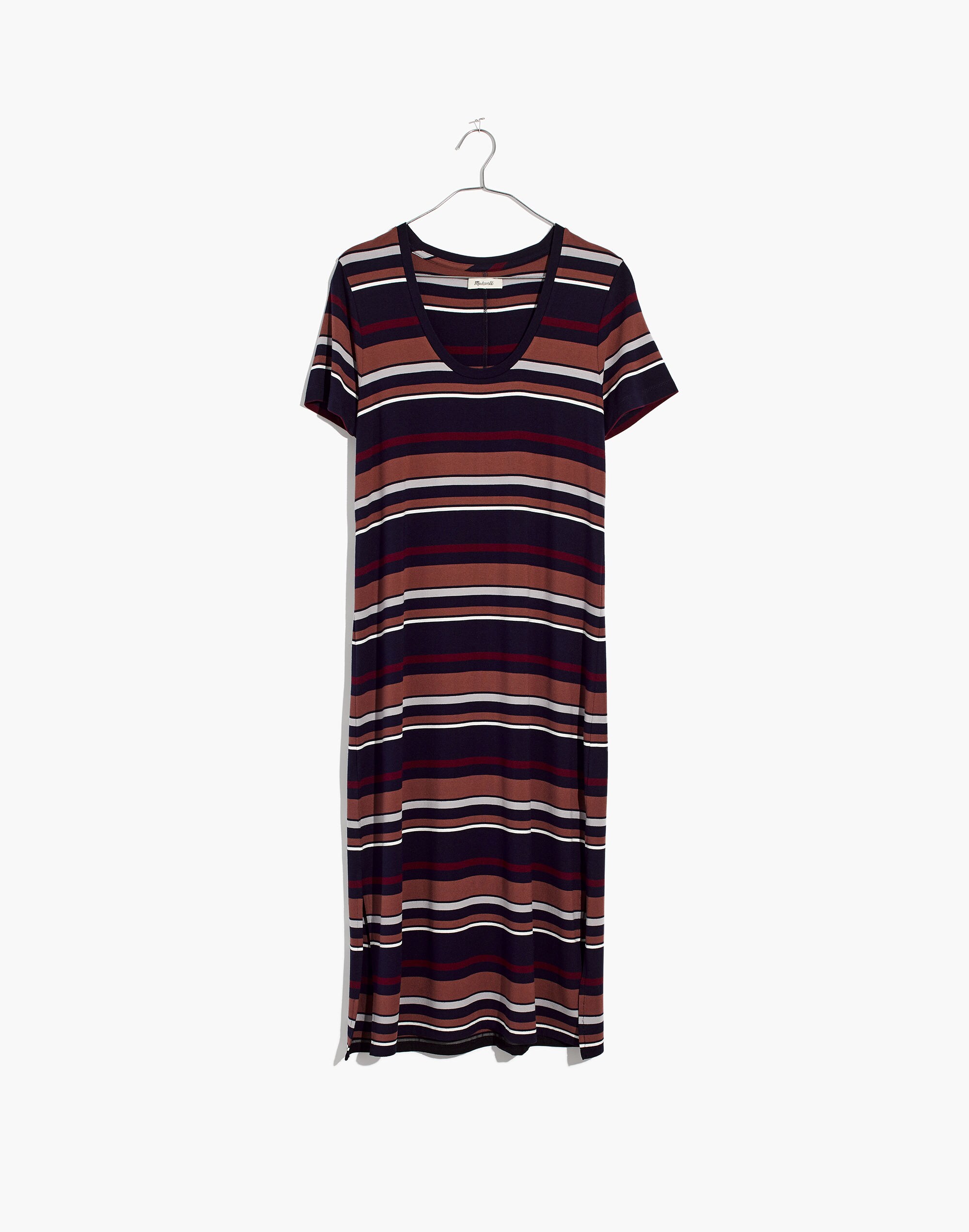 Striped U-Neck Tee Dress