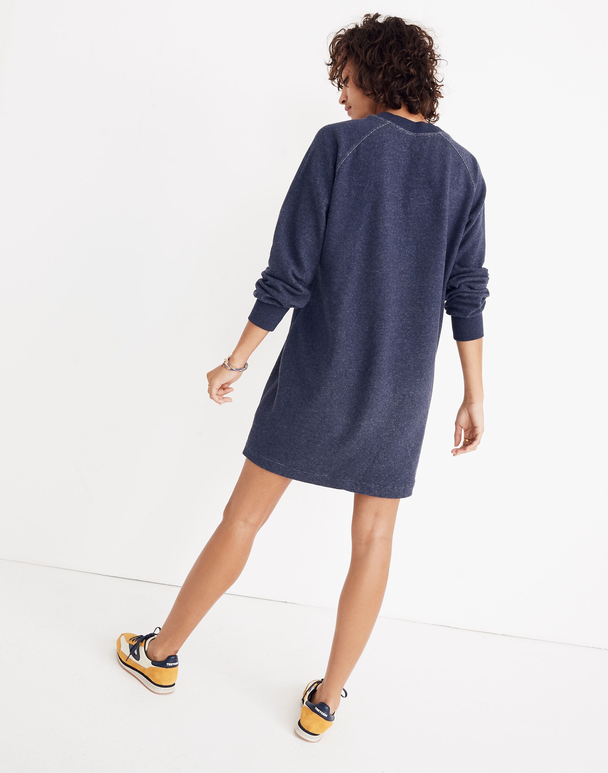 Bubble-Sleeve Sweatshirt Dress