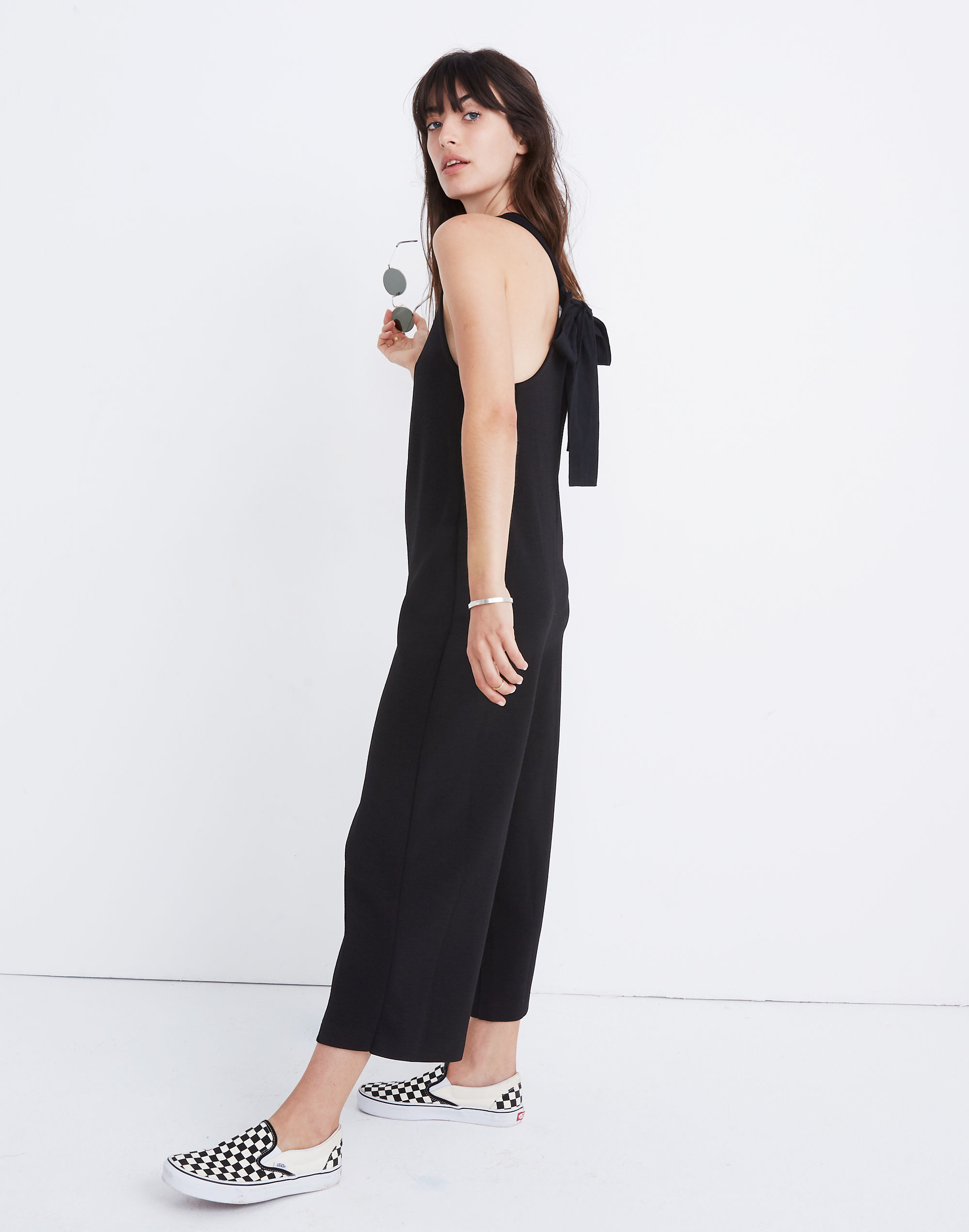 Texture &amp; Thread Tie-Back Jumpsuit