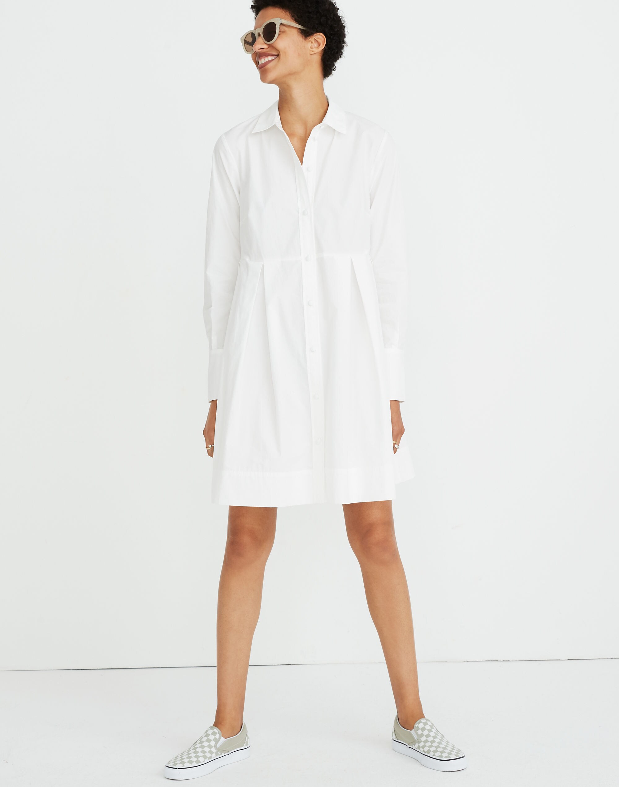 Box-Pleat Shirtdress