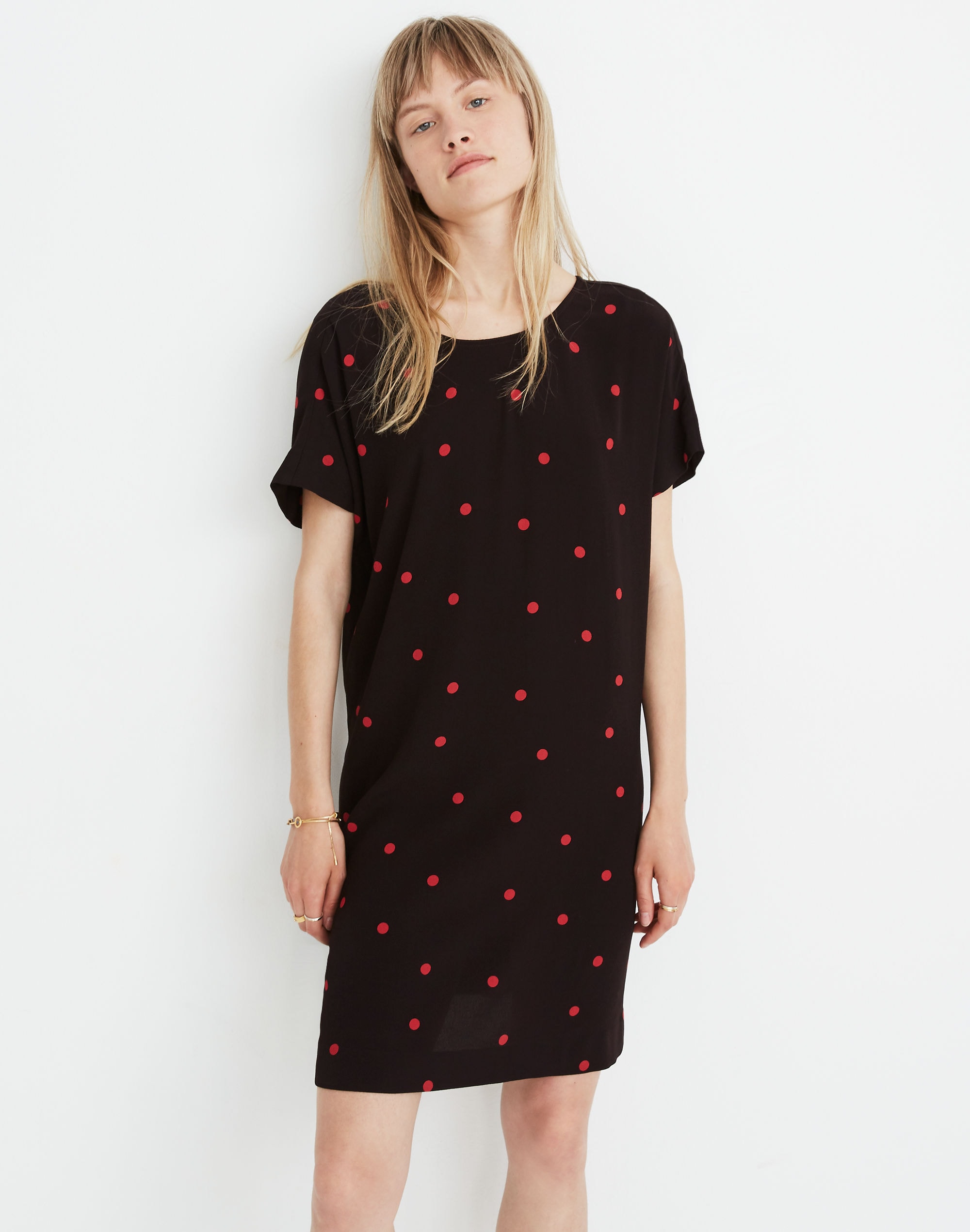 downtown tie-back dress in dot