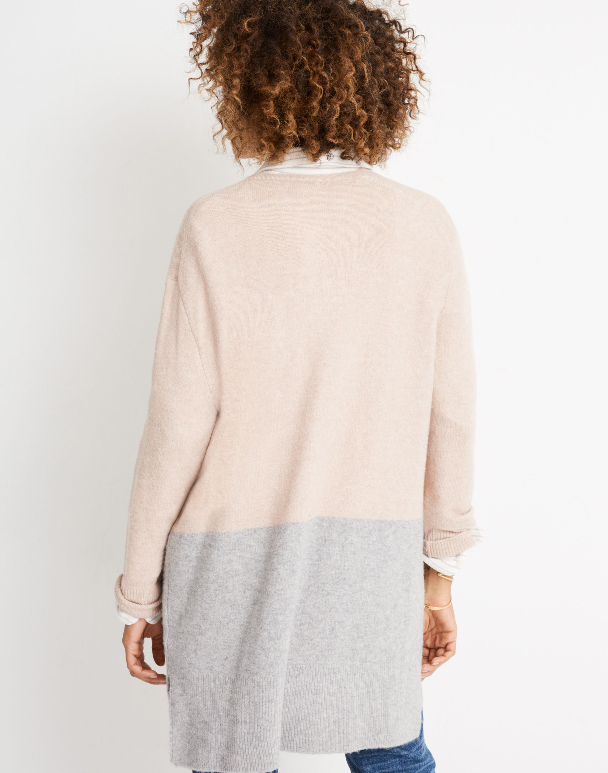Kent Colorblock Cardigan Sweater in Coziest Yarn