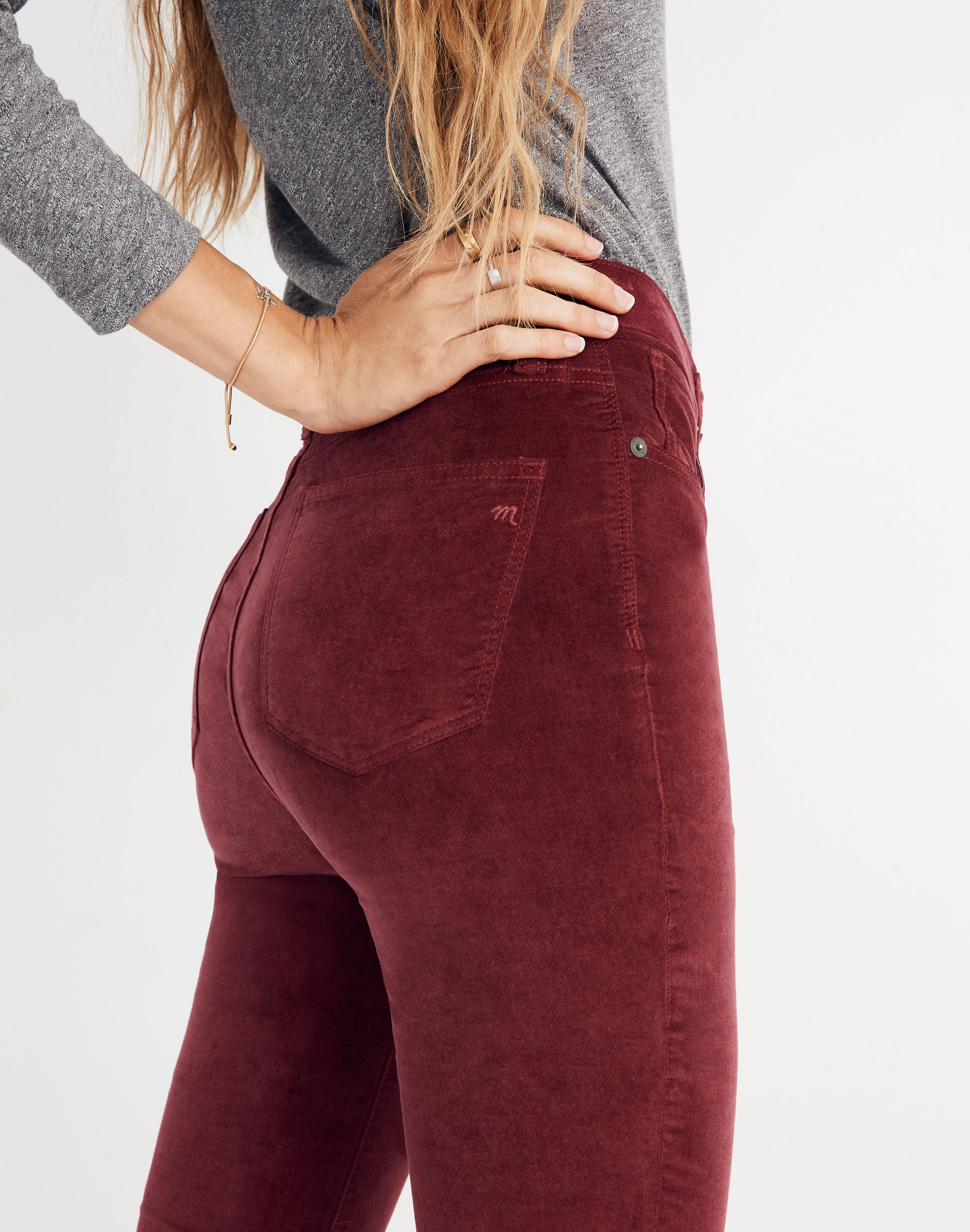 10" High-Rise Skinny Jeans: Stretch Velvet Edition