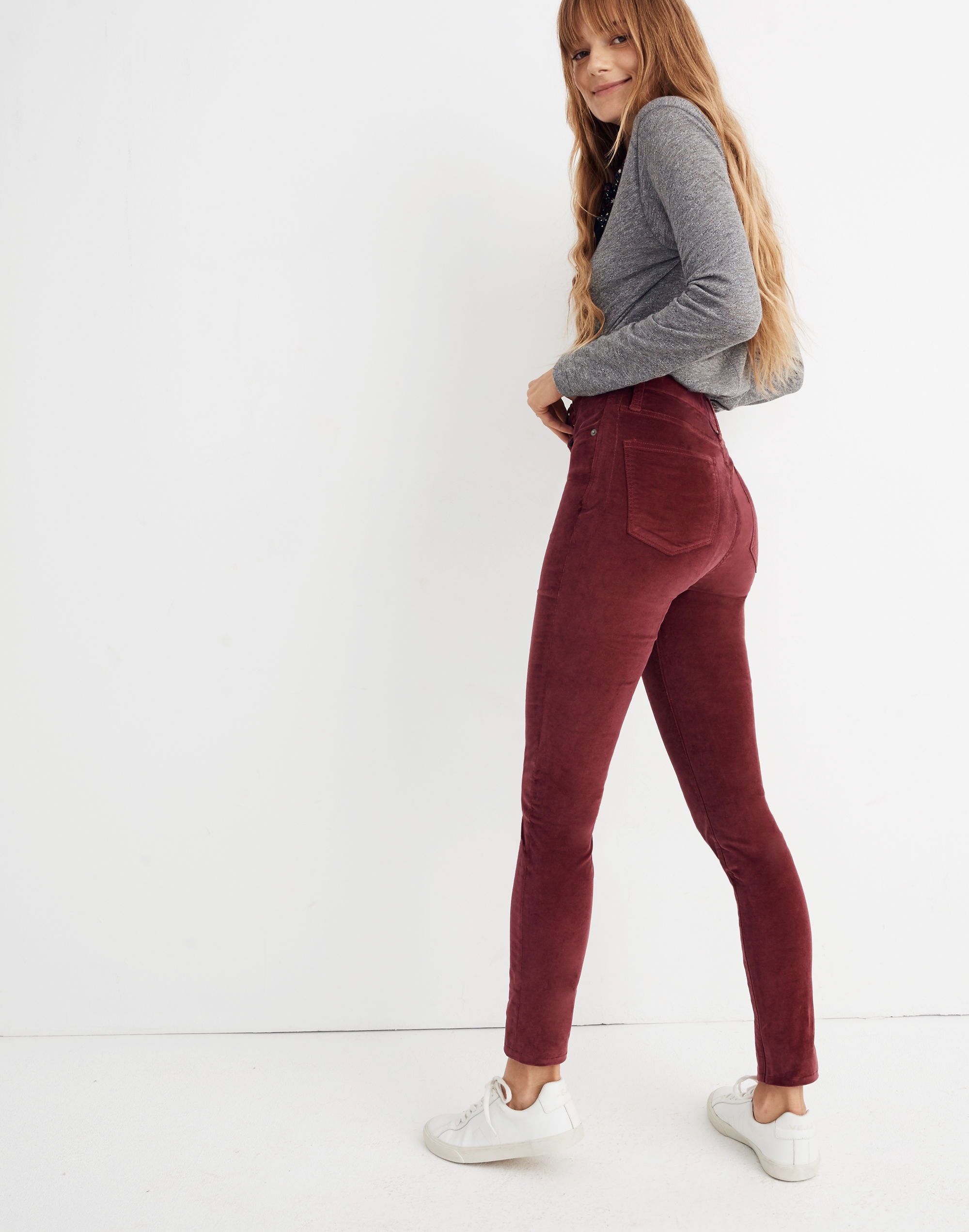 10" High-Rise Skinny Jeans: Stretch Velvet Edition
