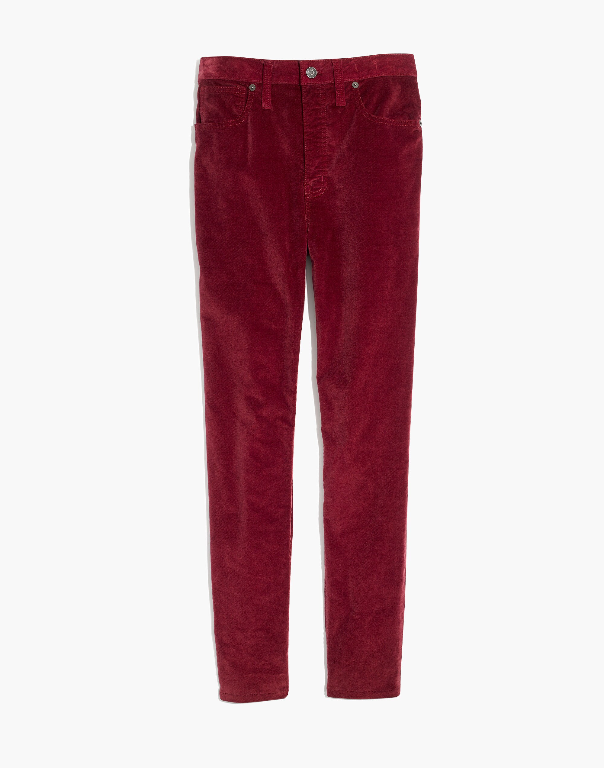 10" High-Rise Skinny Jeans: Stretch Velvet Edition