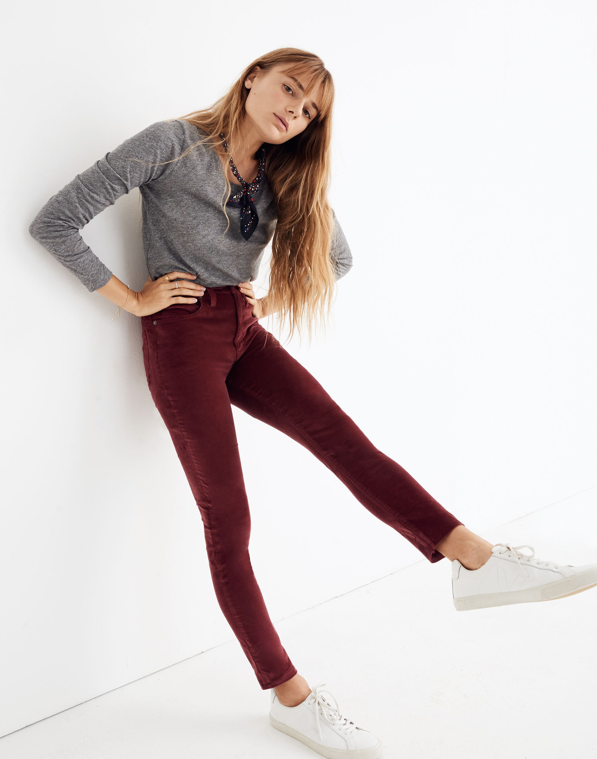 10" High-Rise Skinny Jeans: Stretch Velvet Edition