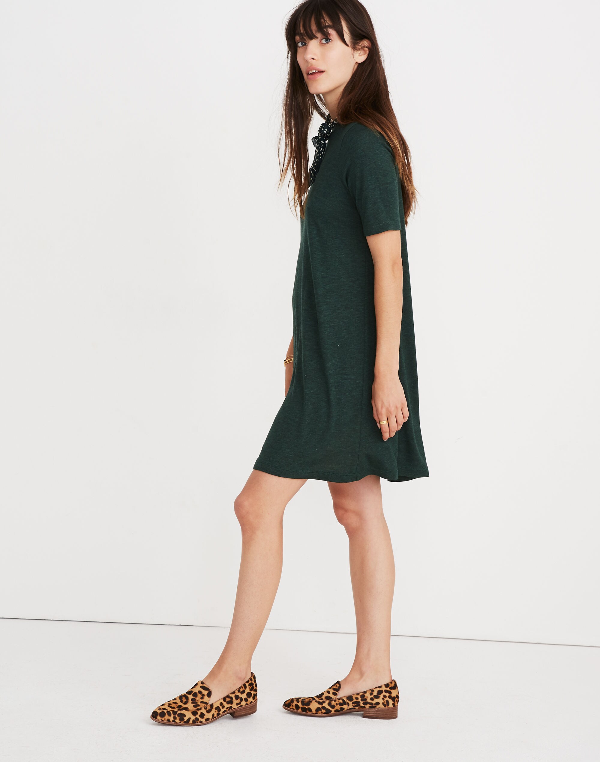 Mockneck Boxy Tee Dress