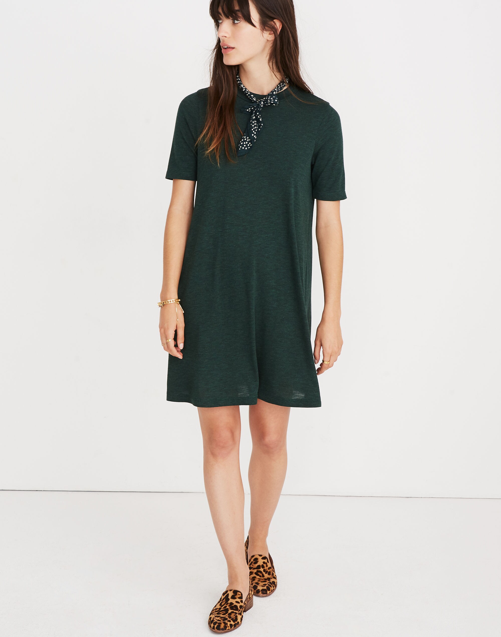 Mockneck Boxy Tee Dress