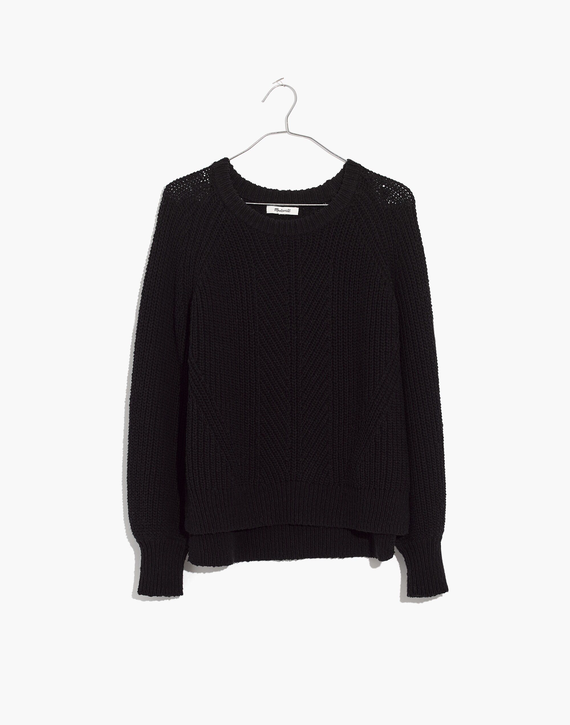 Balloon-Sleeve Pullover Sweater