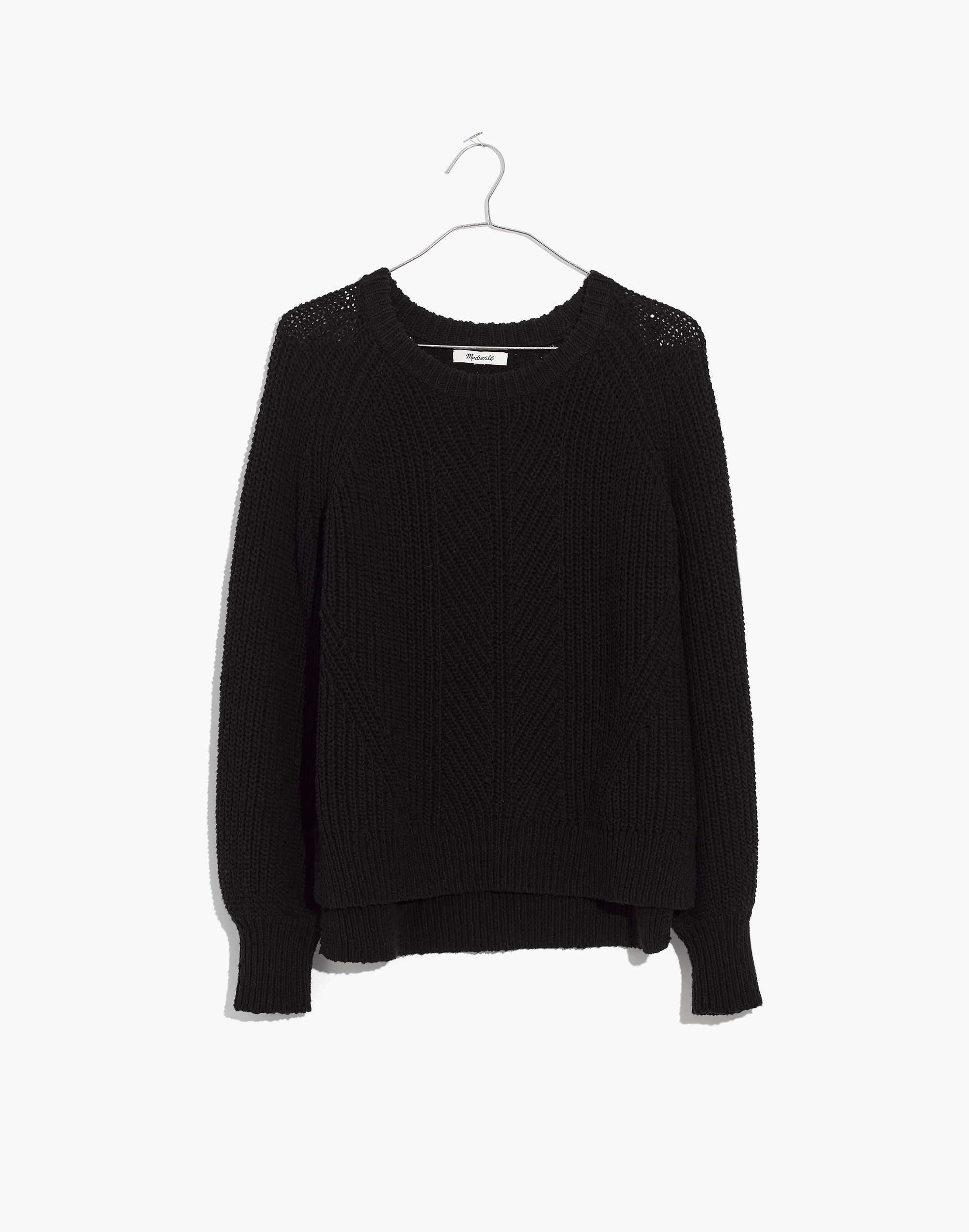 balloon-sleeve pullover sweater
