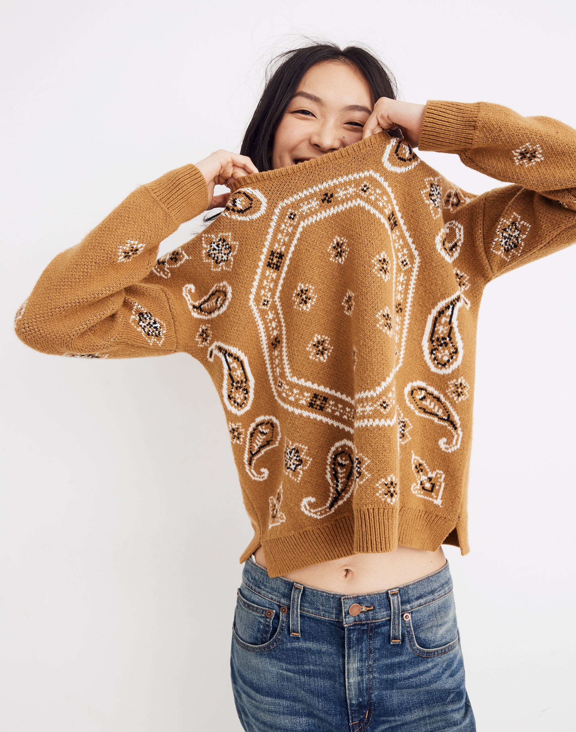 bandana pullover sweater