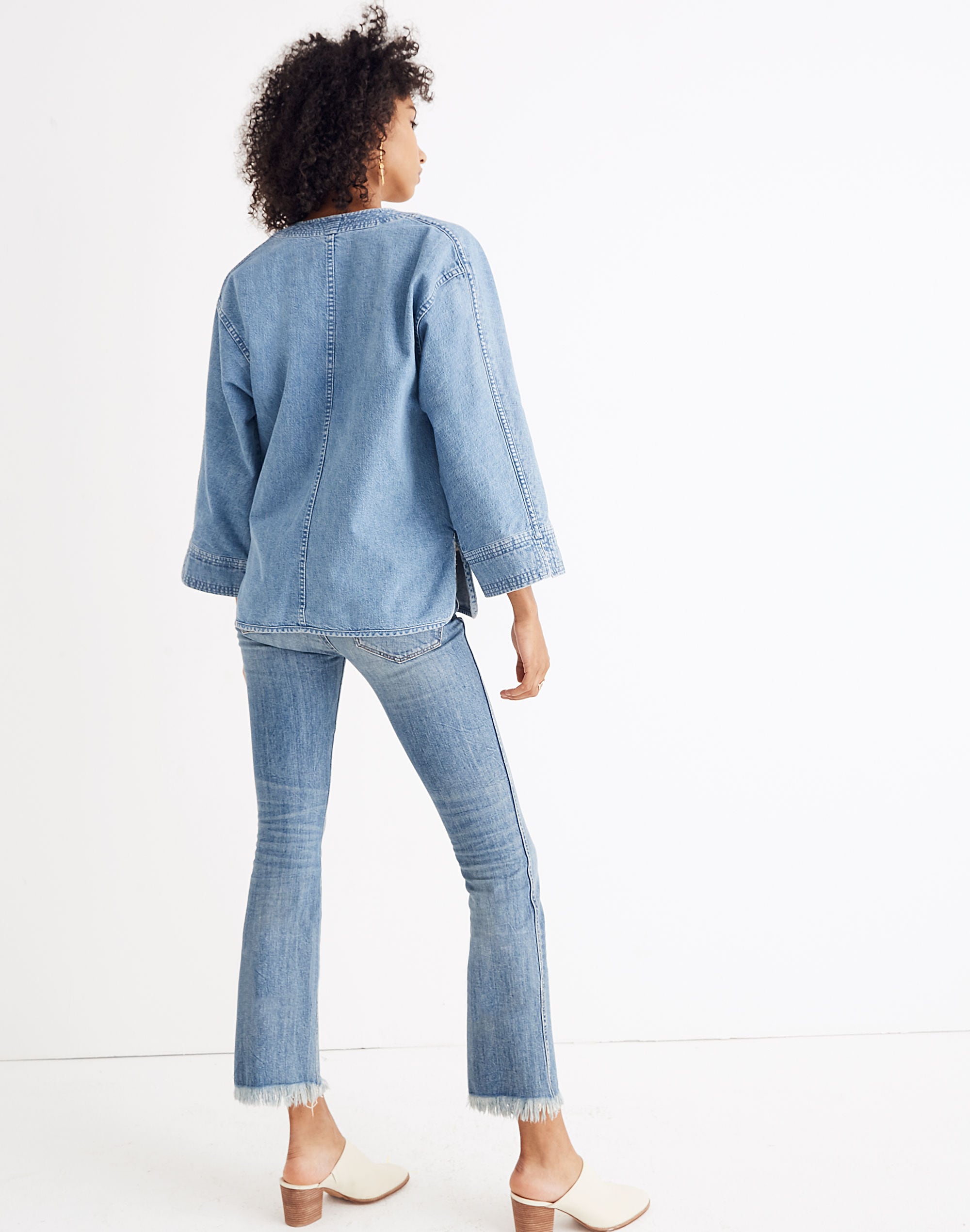 Denim Tie-Front Chore Jacket