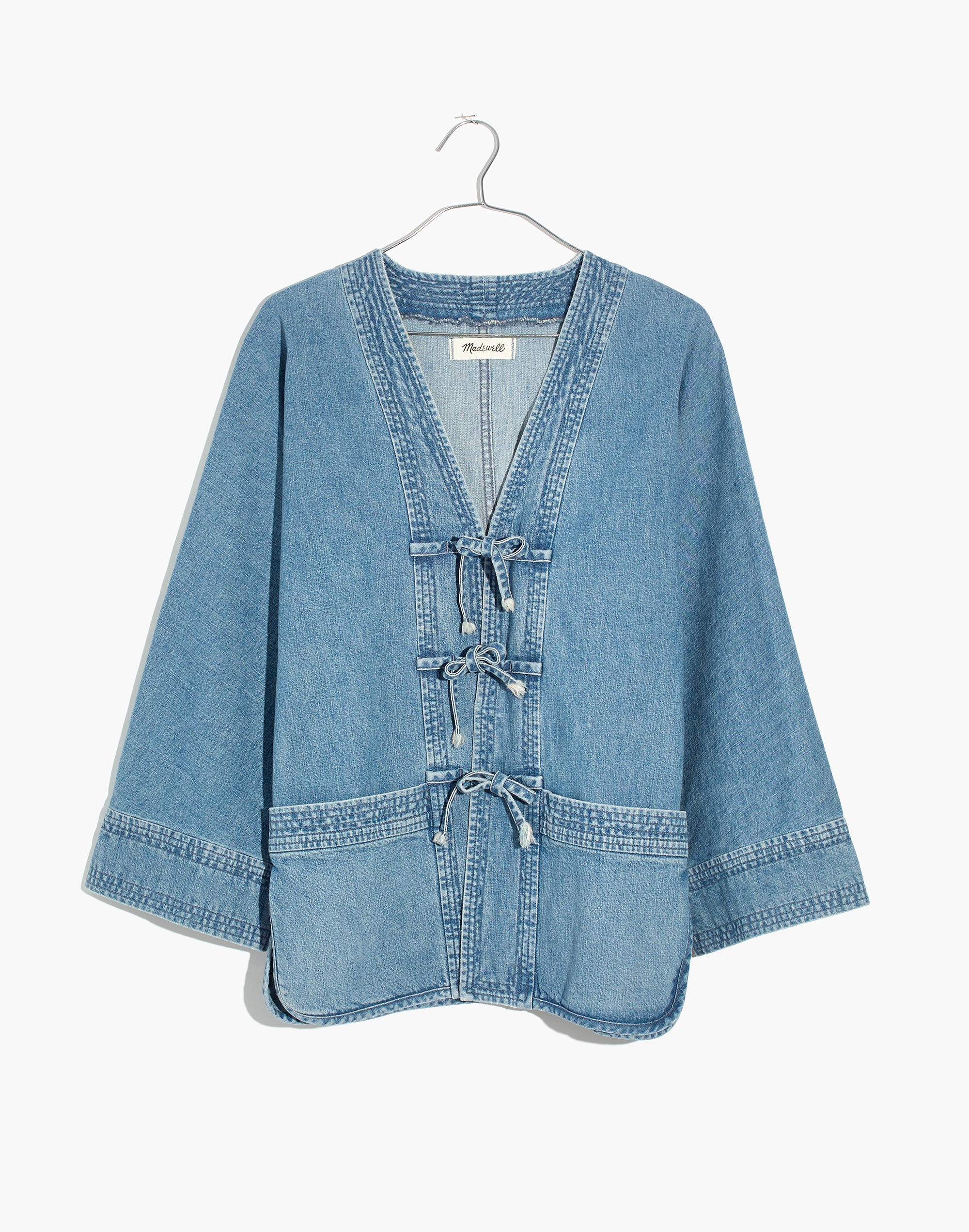 Denim Tie-Front Chore Jacket