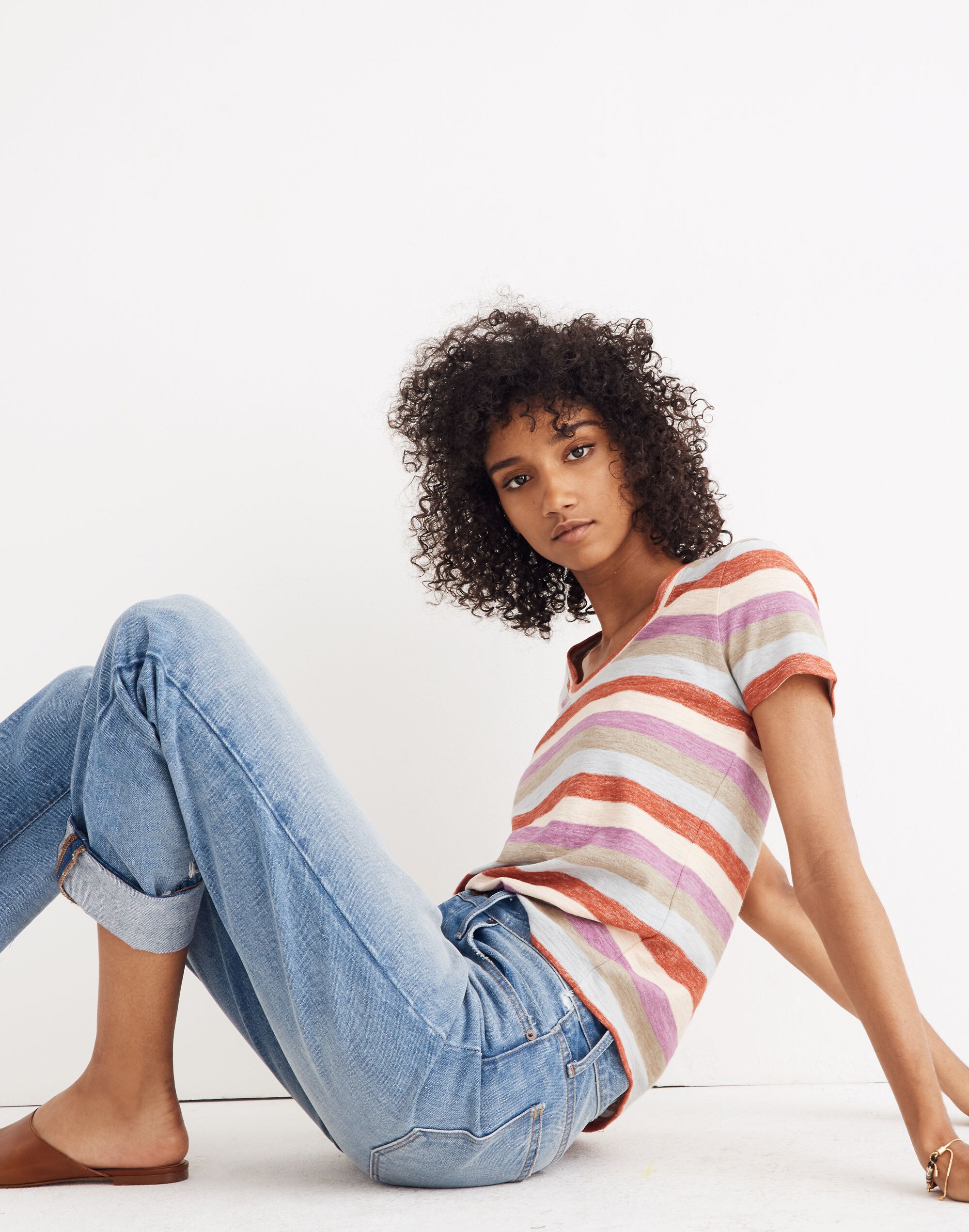 Alto Scoop Tee in Granda Stripe