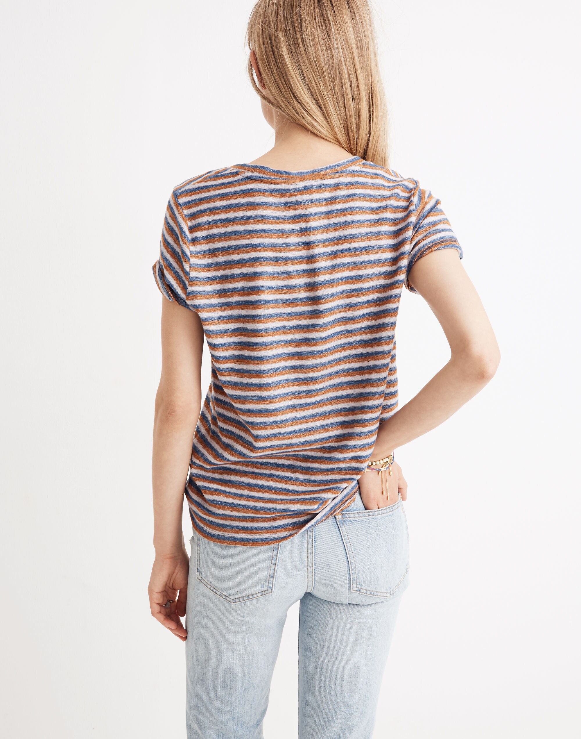 Alto Scoop Tee in Brookline Stripe