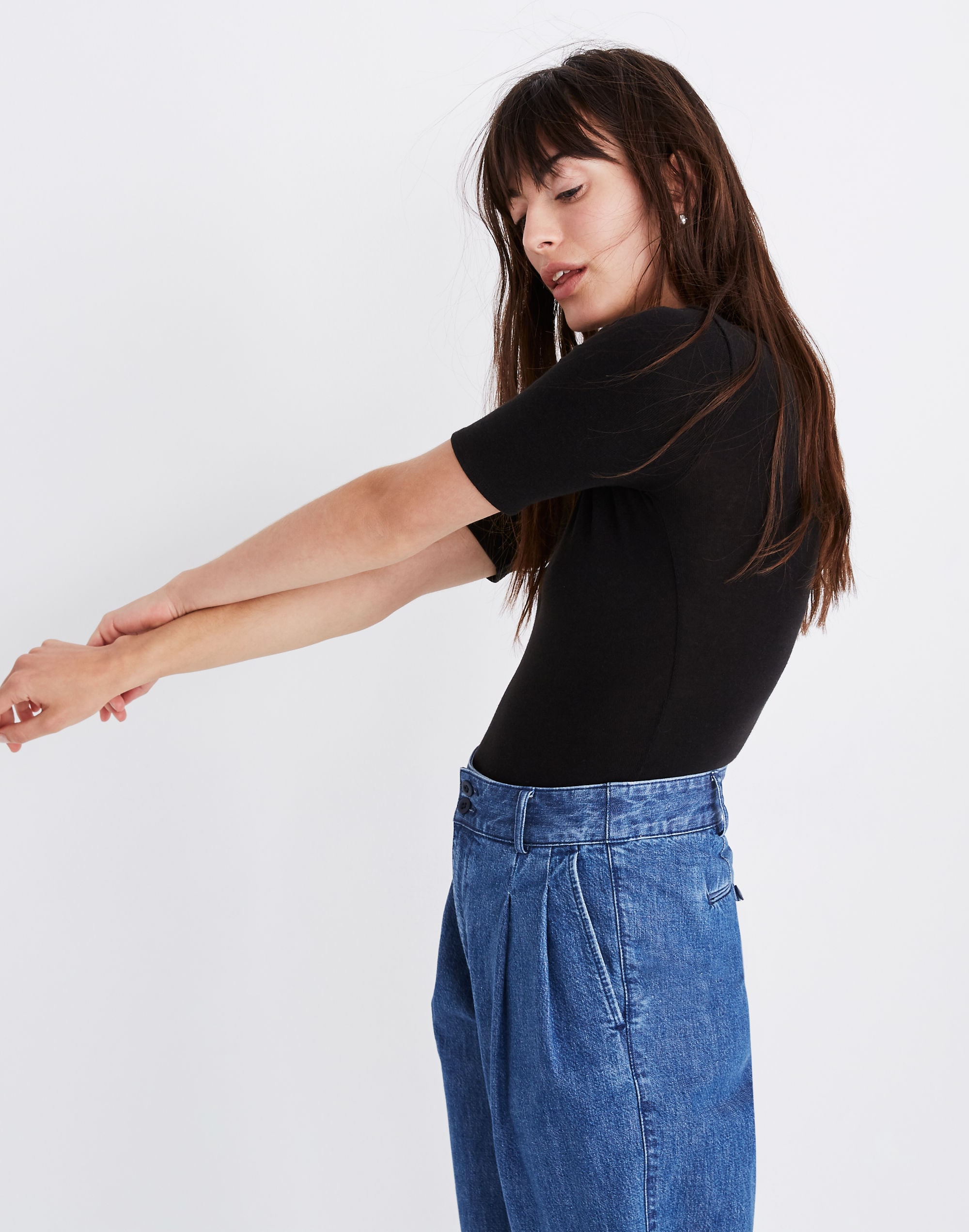 Crewneck Short-Sleeve Bodysuit