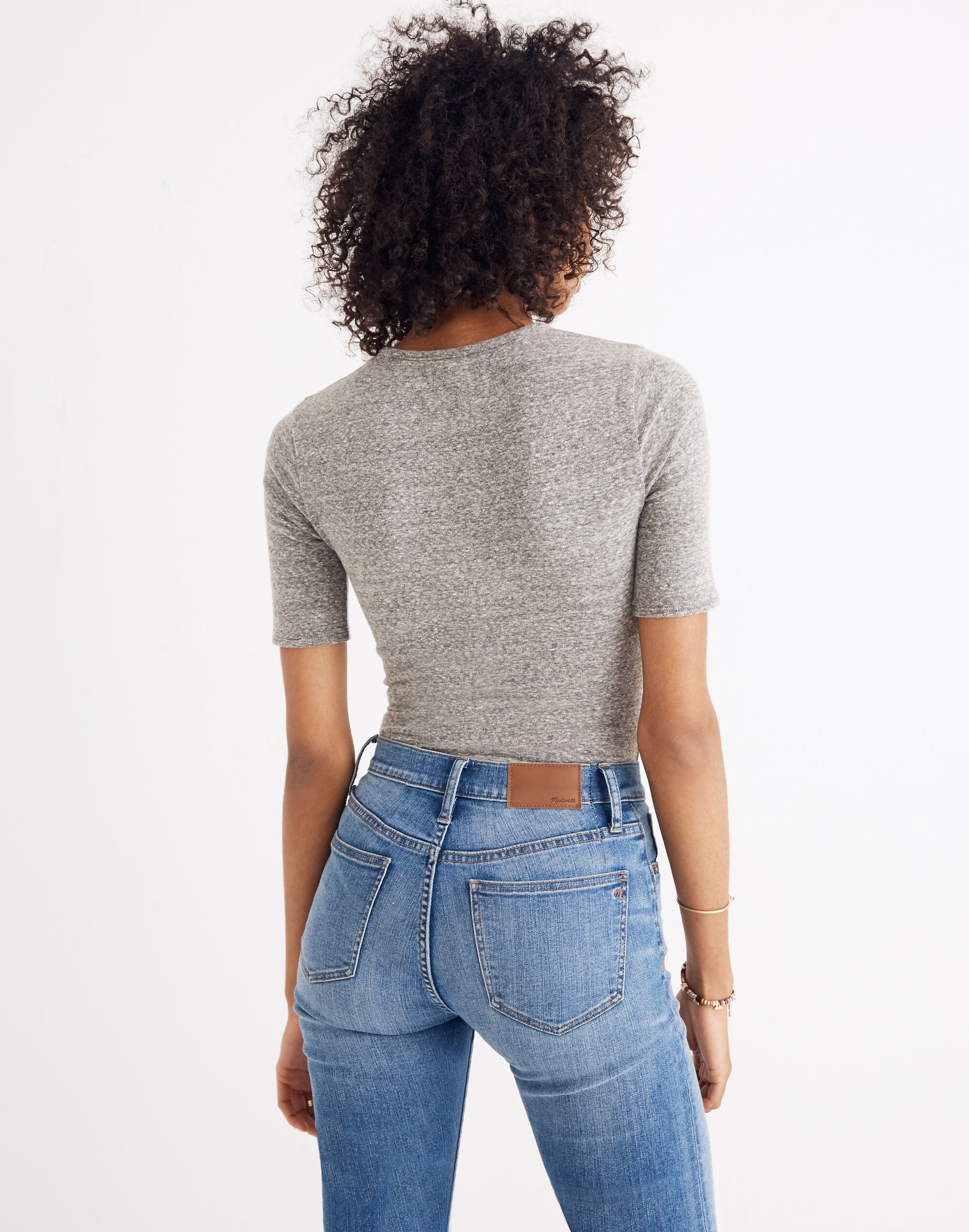 Crewneck Short-Sleeve Bodysuit