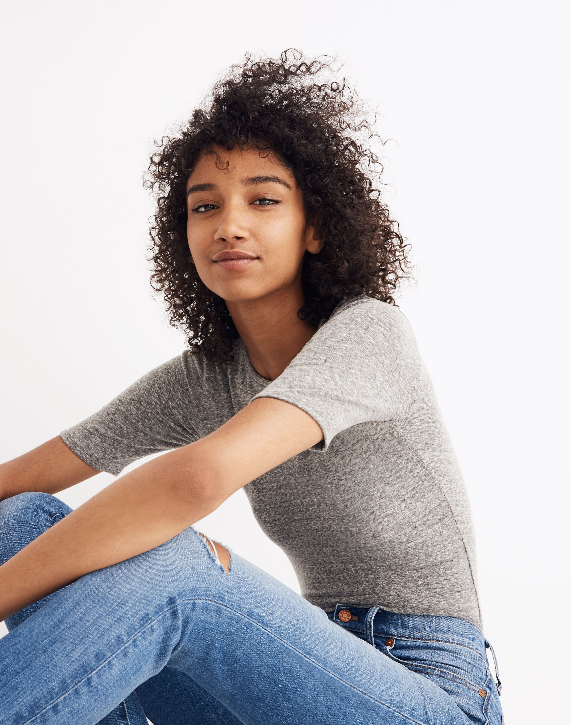 Crewneck Short-Sleeve Bodysuit