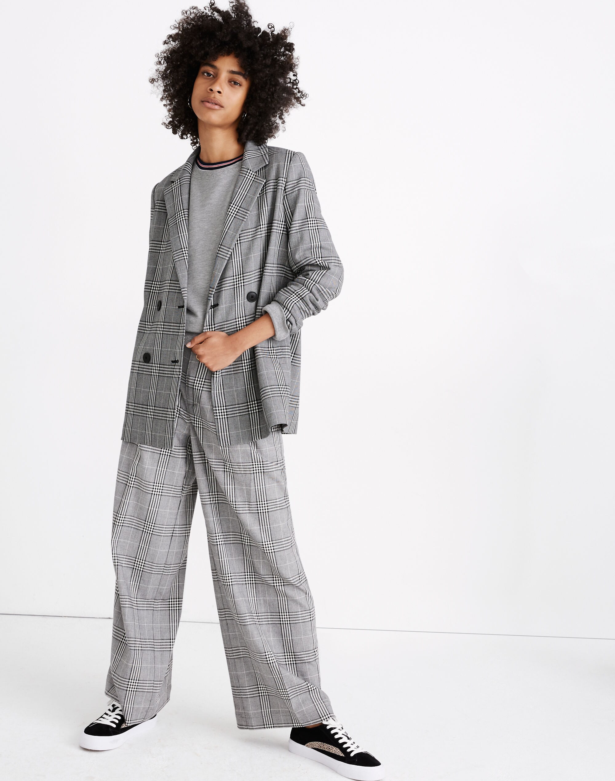 Caldwell Double-Breasted Blazer in Plaid