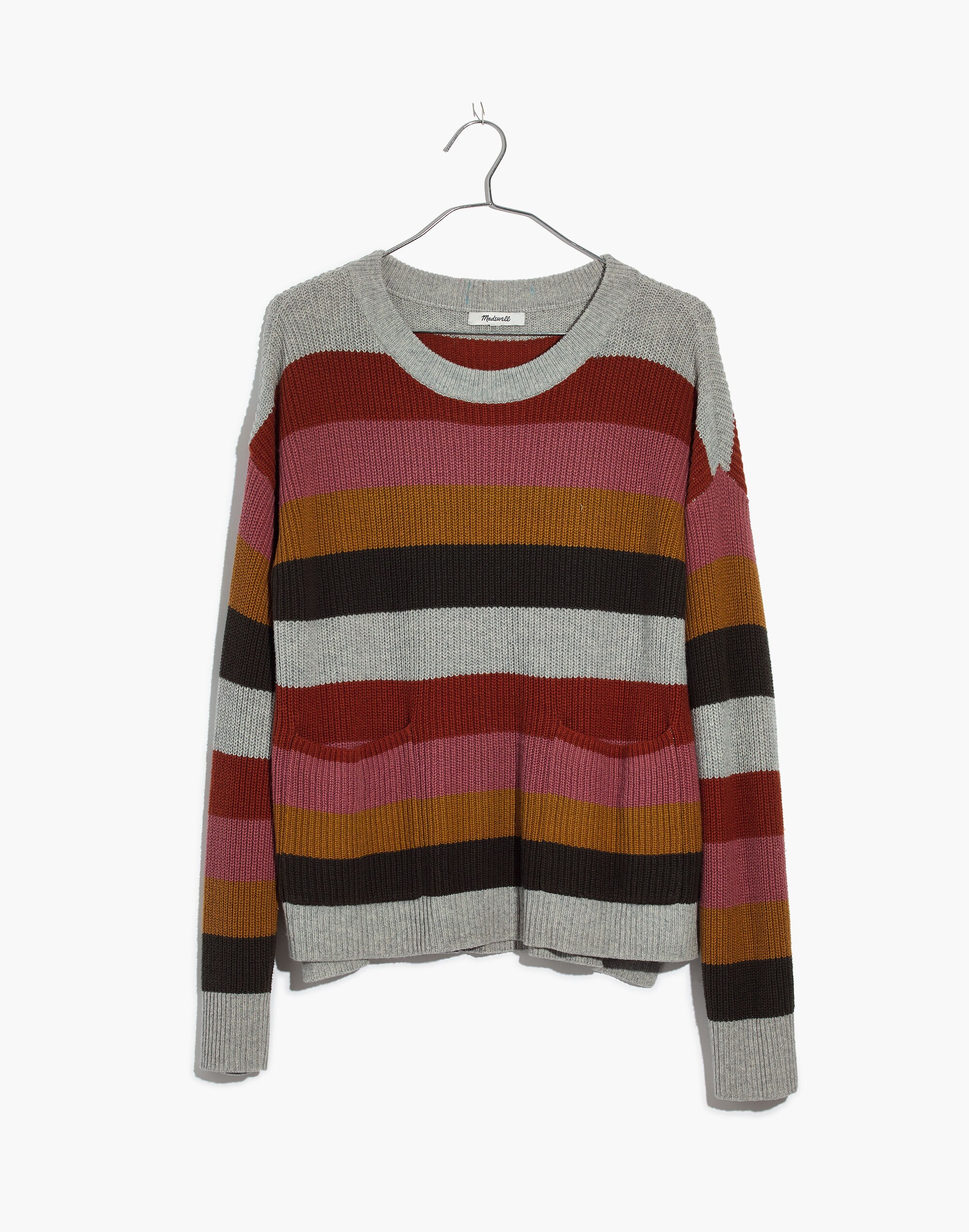 Women's Patch Pocket Pullover Sweater in Walton Stripe | Madewell