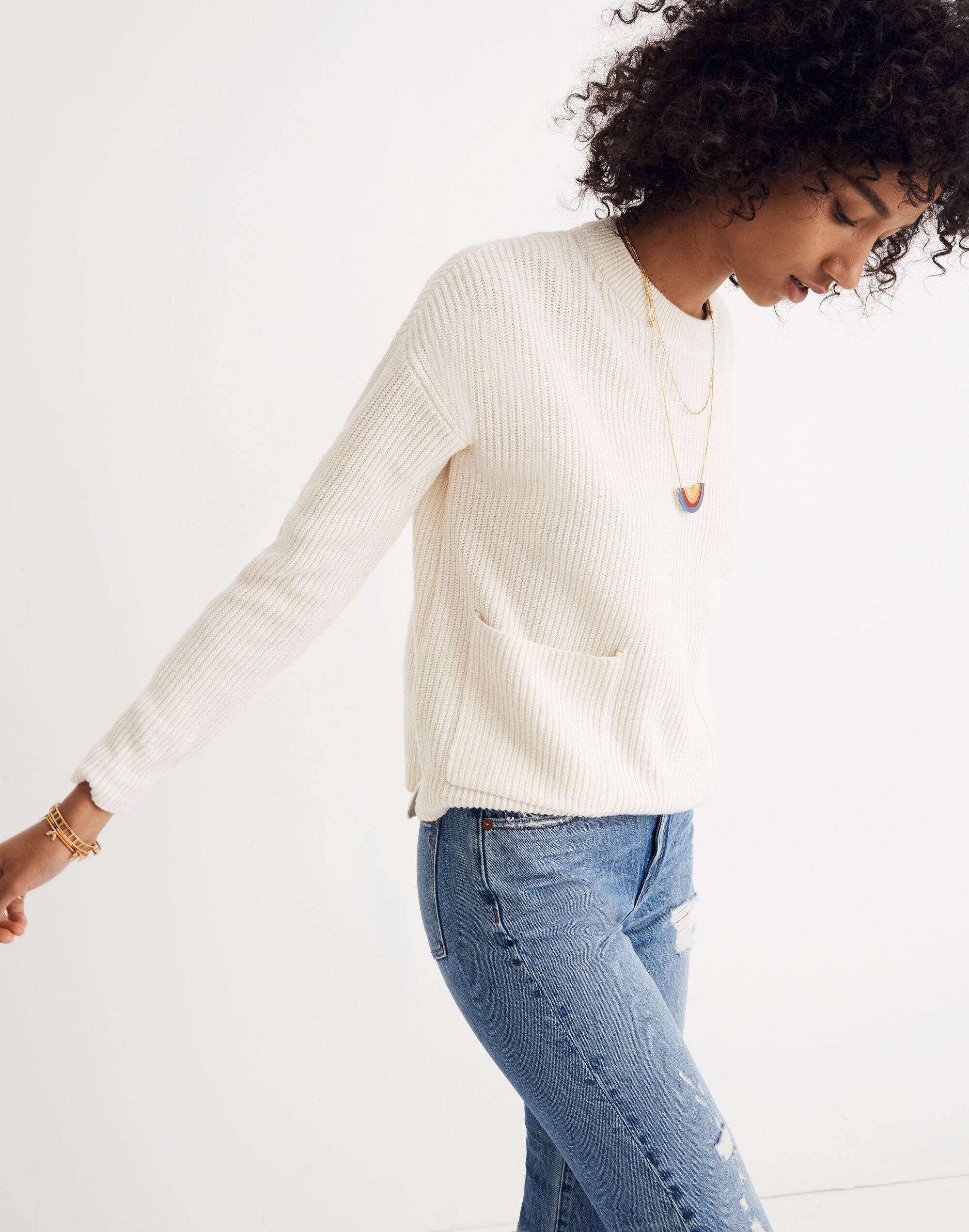 Patch Pocket Pullover Sweater
