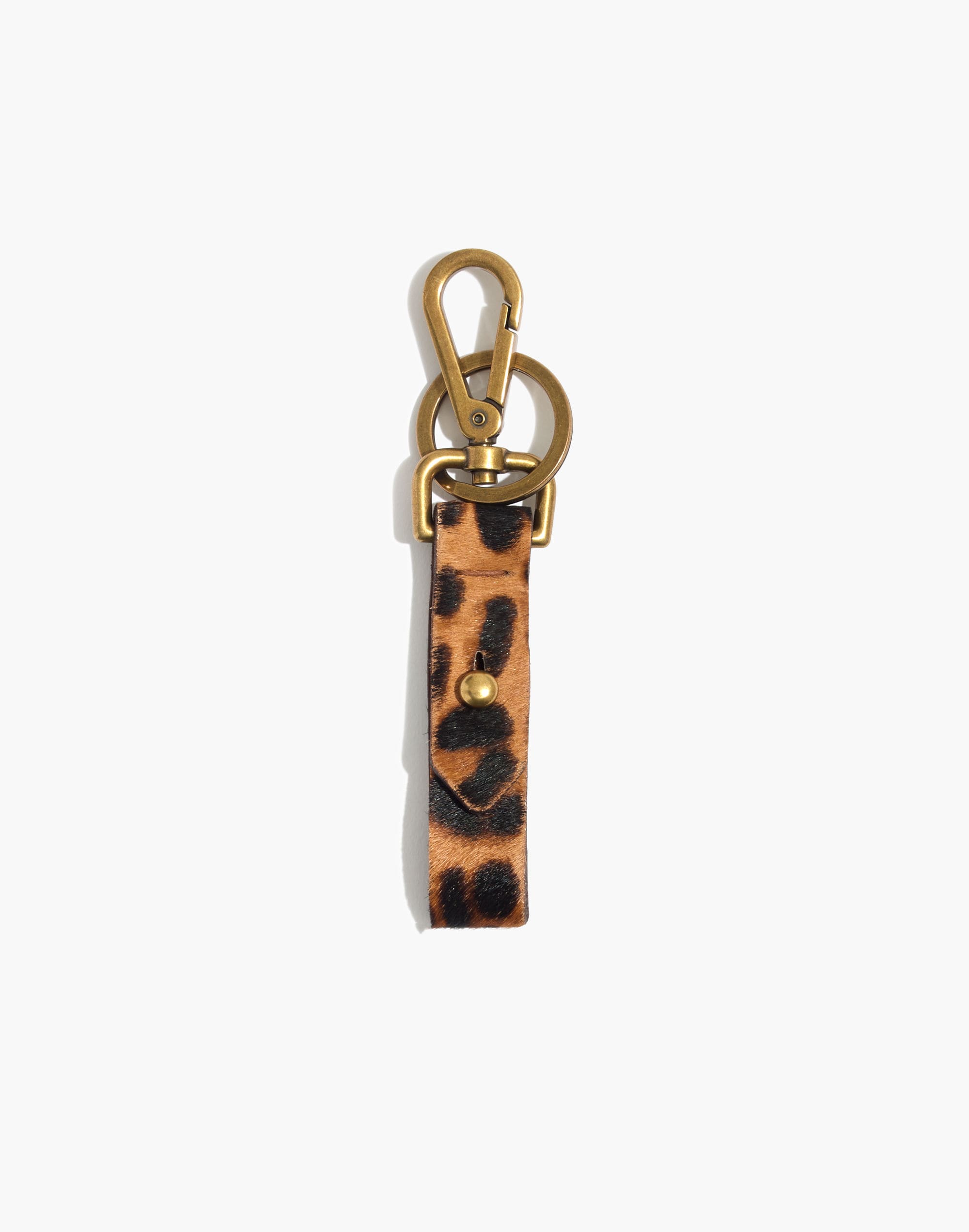 front door key fob in printed calf hair