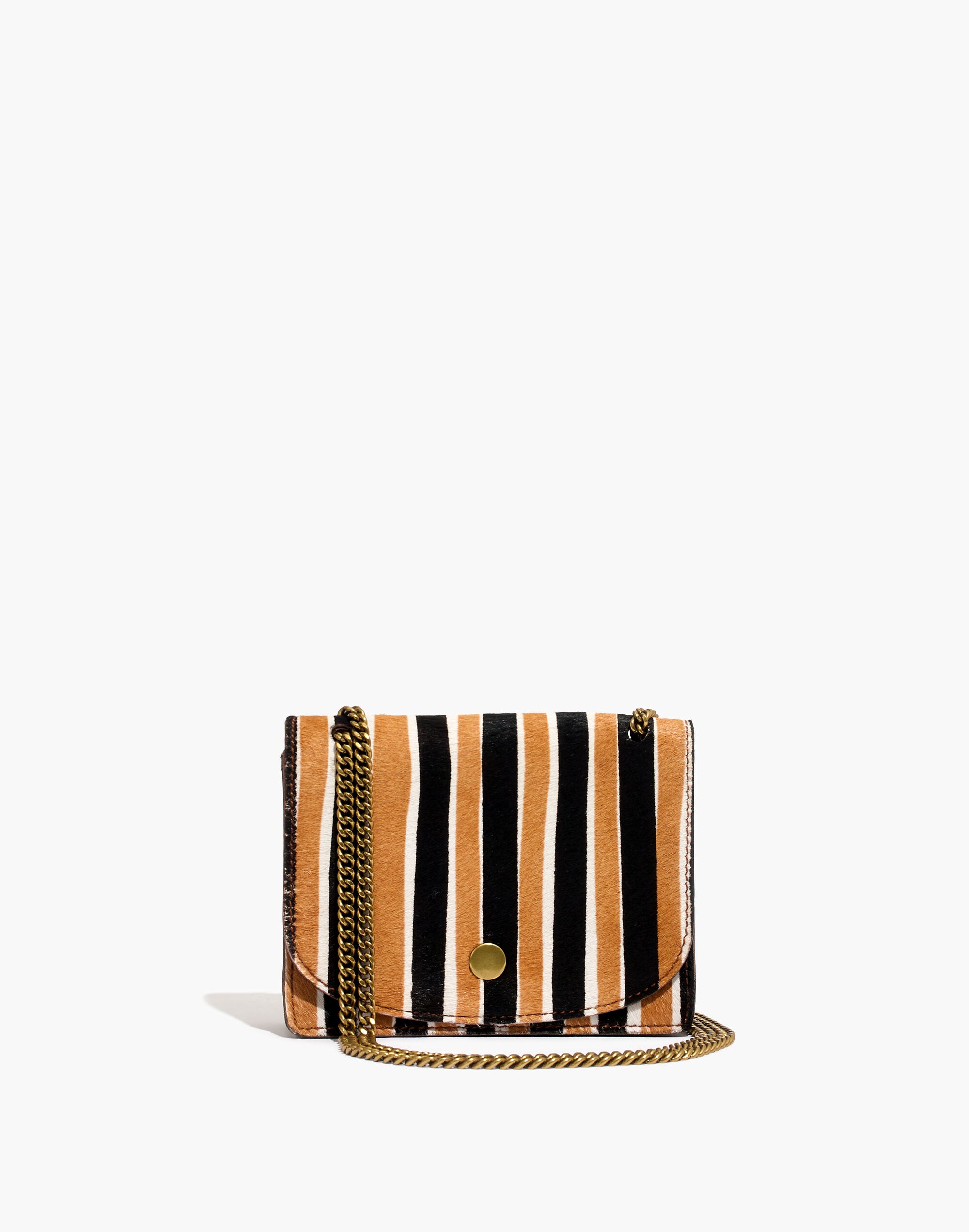 the chain crossbody in calf hair