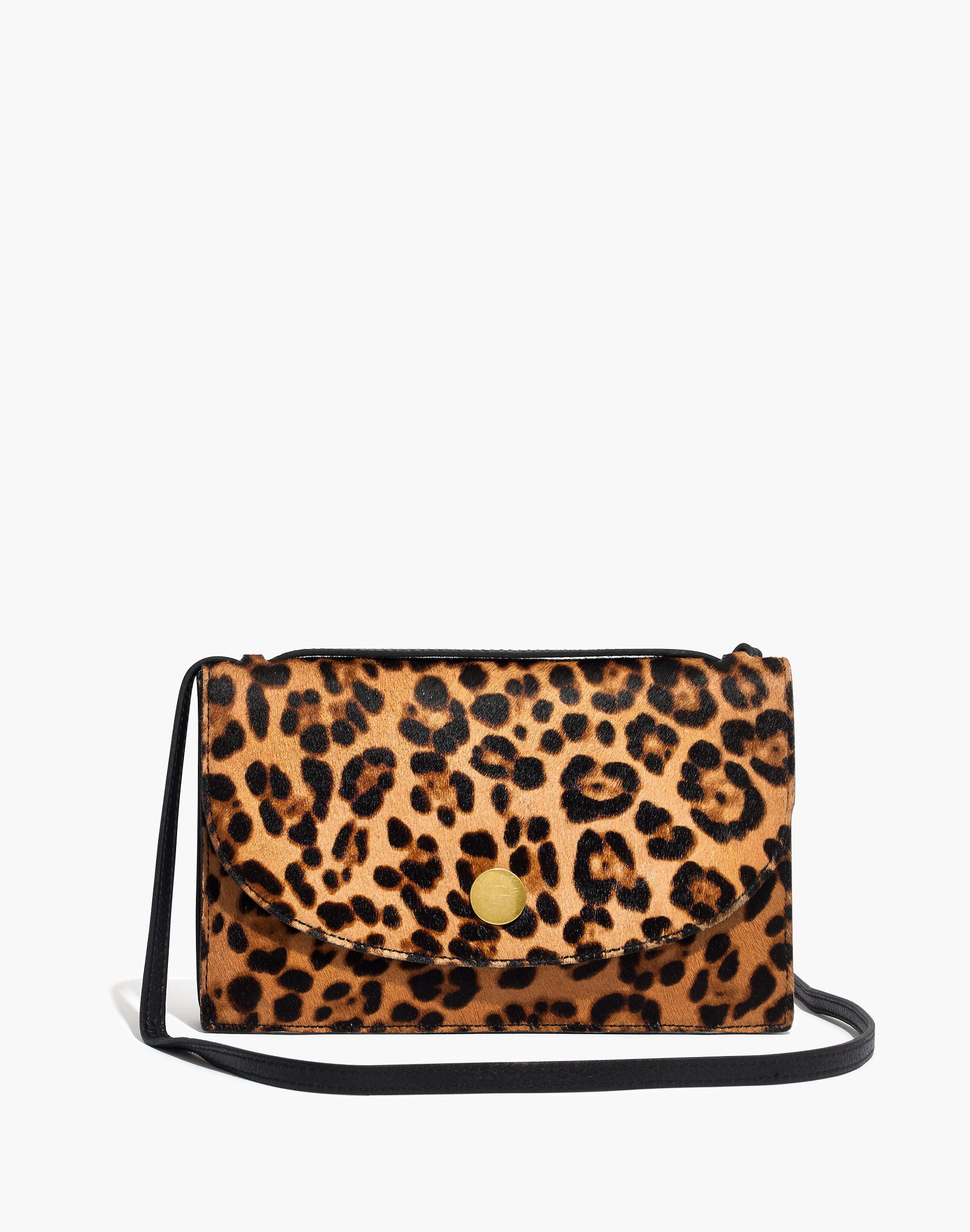 the slim convertible bag in leopard calf hair
