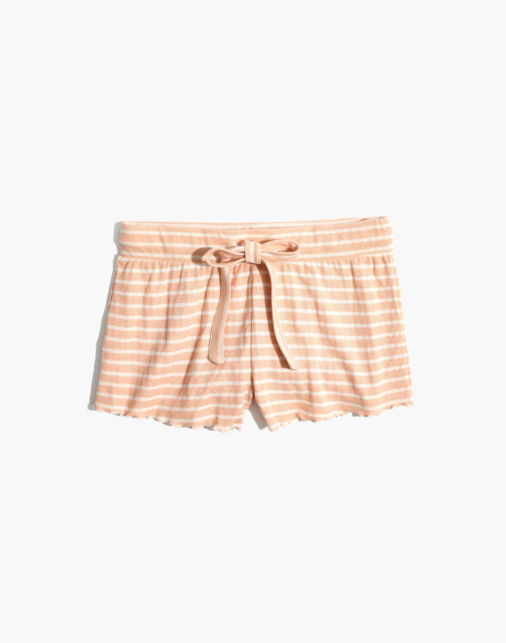 Ruffled Pajama Shorts in Stripe