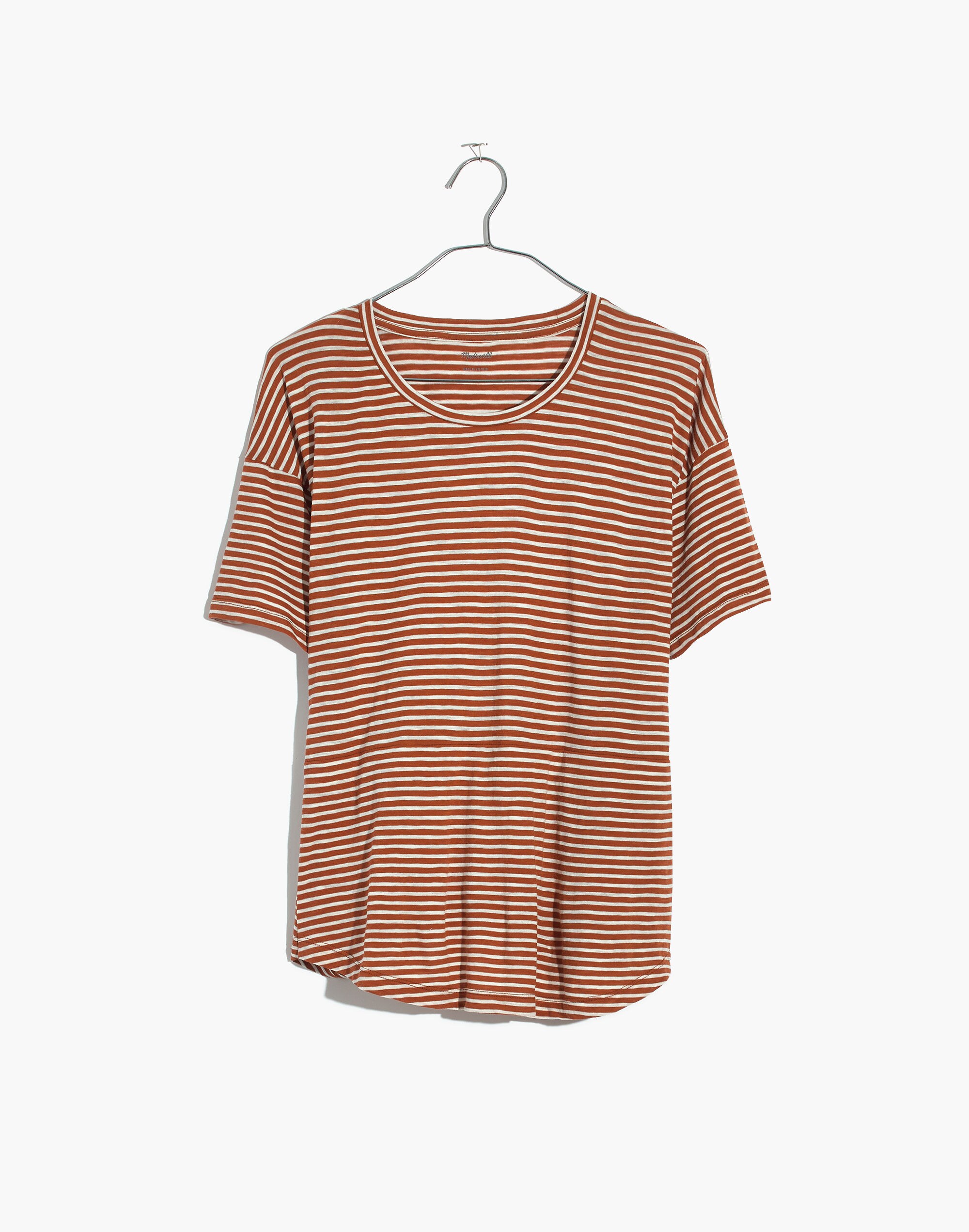 Whisper Cotton Crewneck Tee in Daniela Stripe