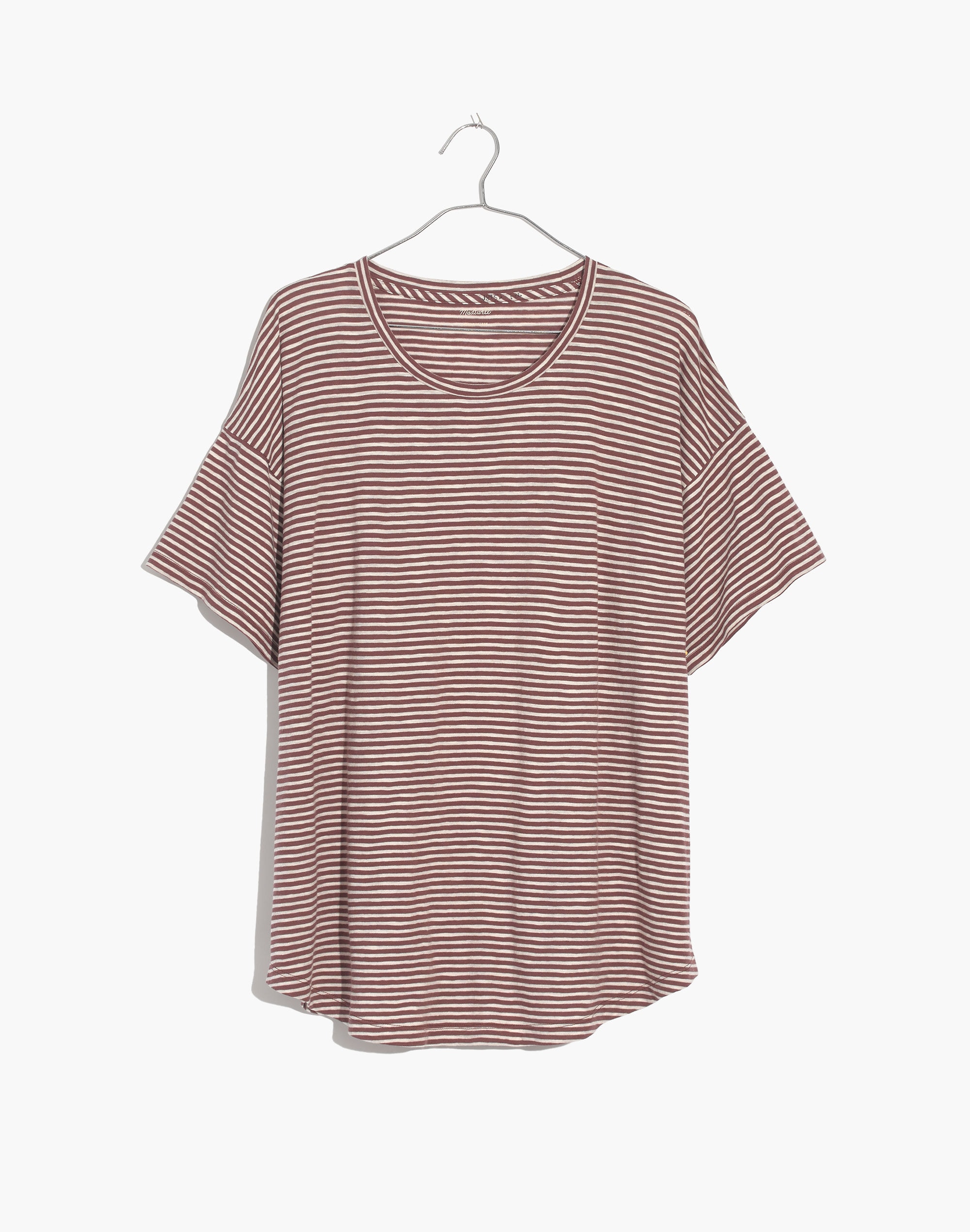 Whisper Cotton Crewneck Tee in Daniela Stripe