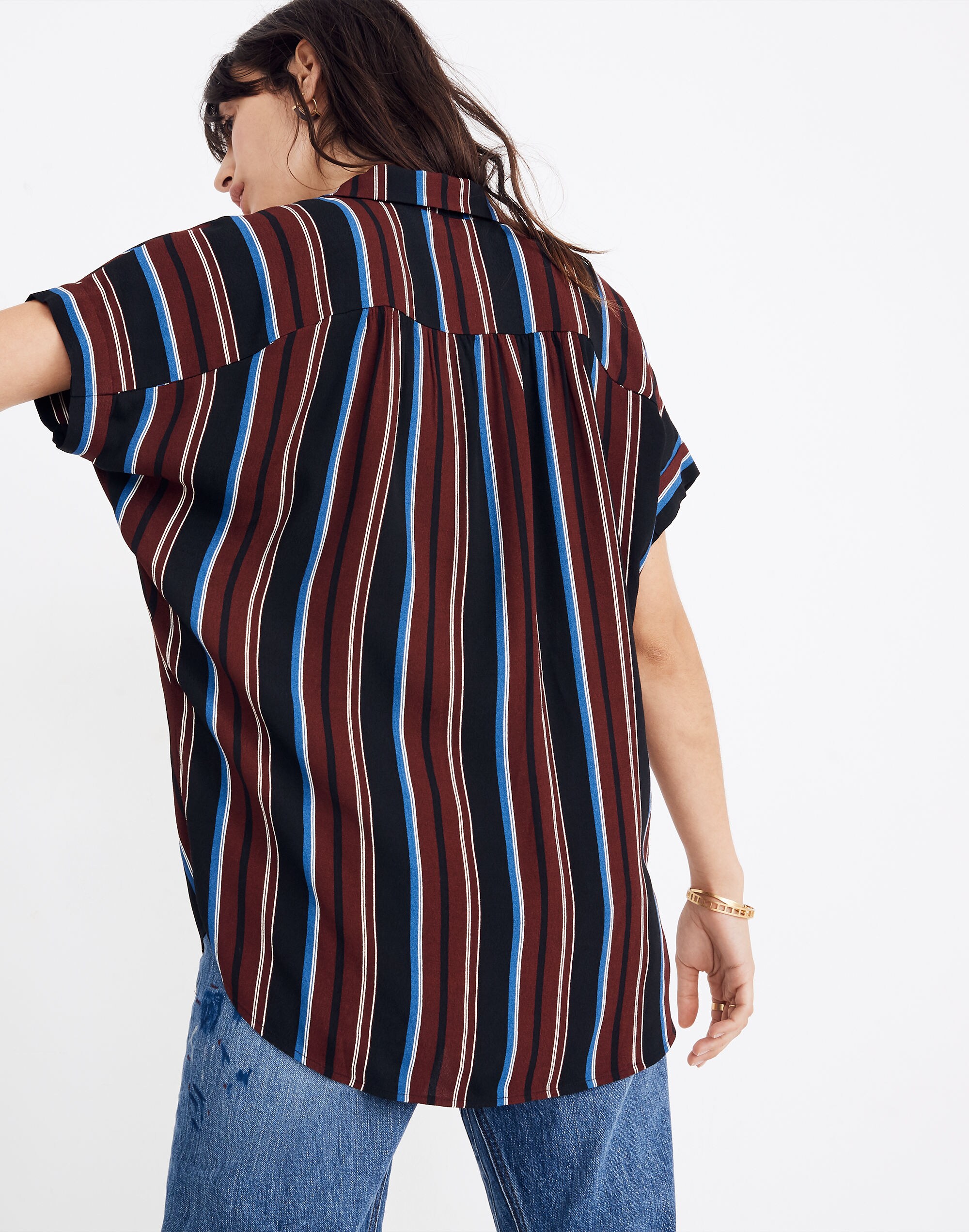 Central Drapey Shirt in Menford Stripe