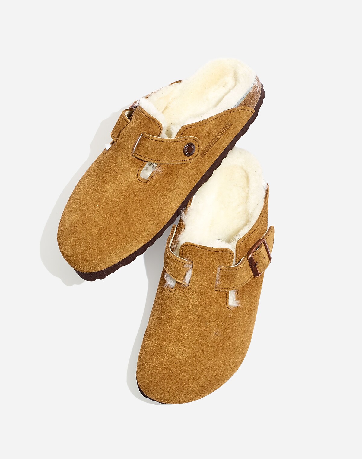Birkenstock® Suede Boston Clogs in Shearling