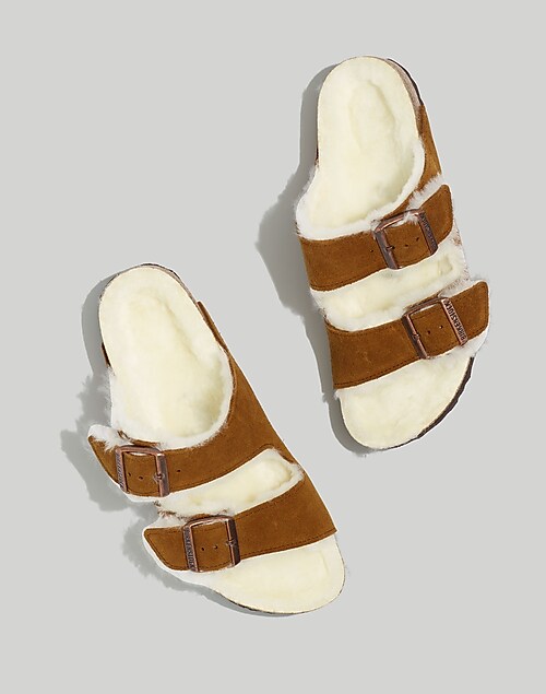 Birkenstock® Suede Arizona Sandals in Shearling