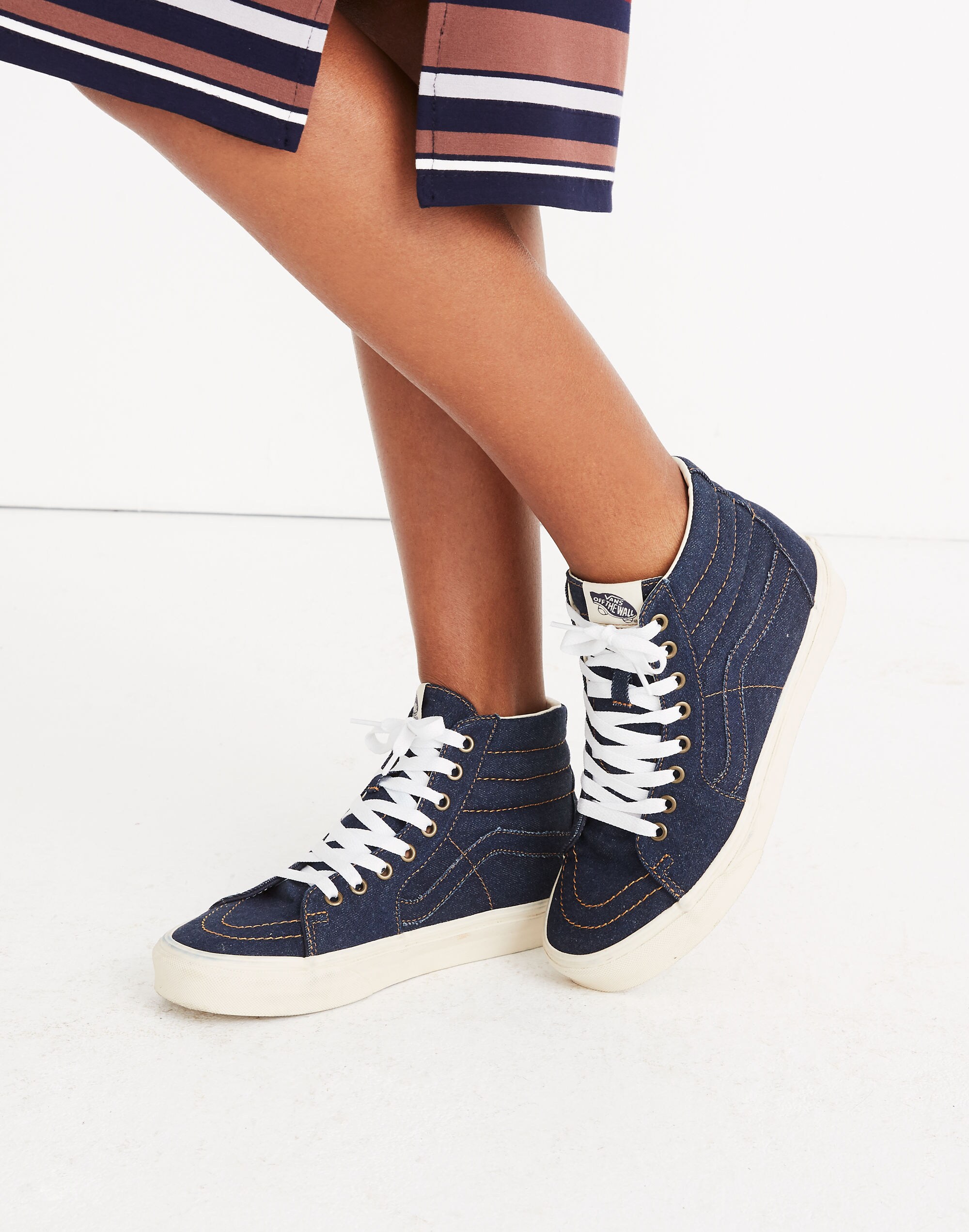 Madewell x Vans&reg; Unisex Sk8-Hi High-Top Sneakers in Dark Denim
