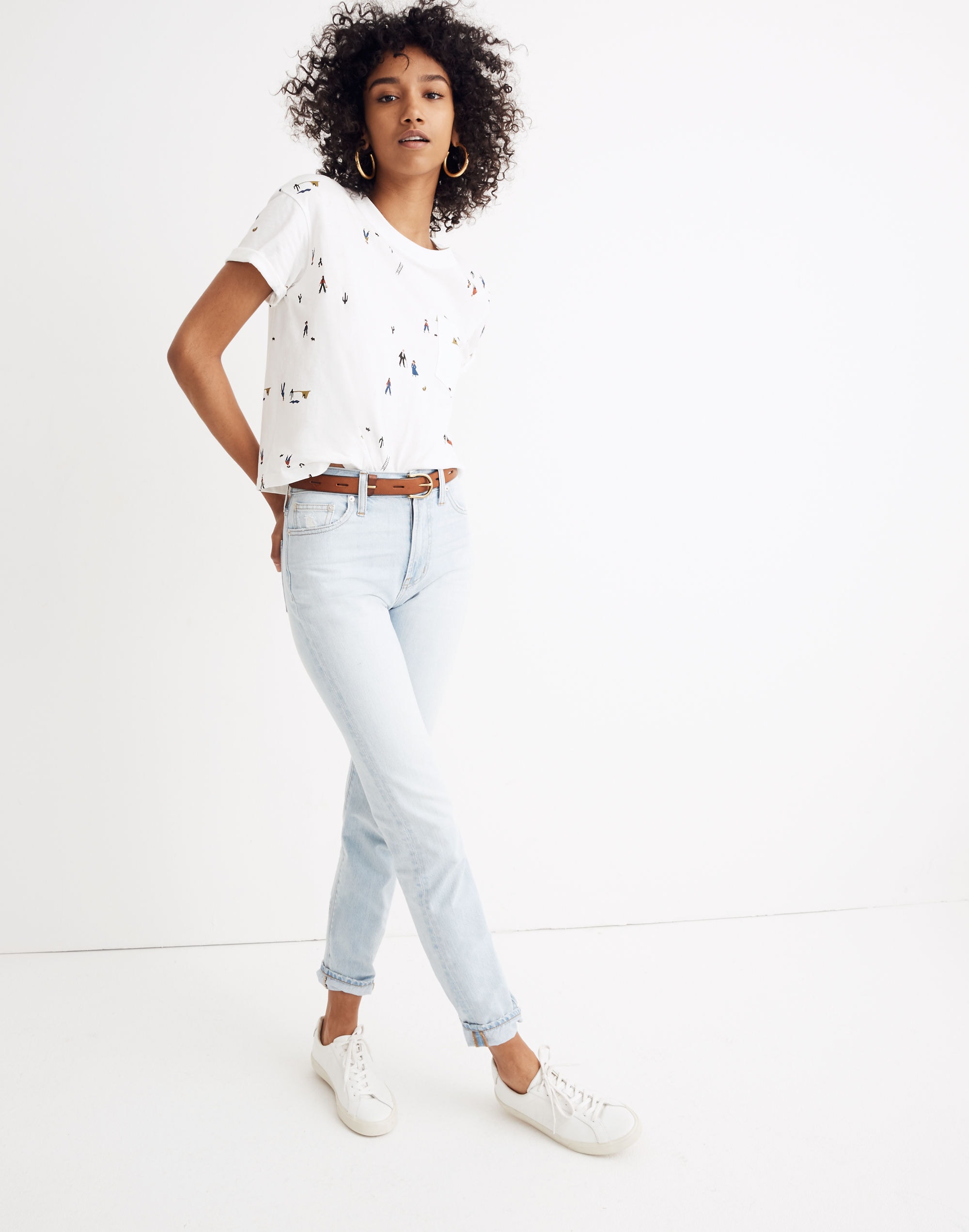 Easy Crop Tee in El Rancho Print