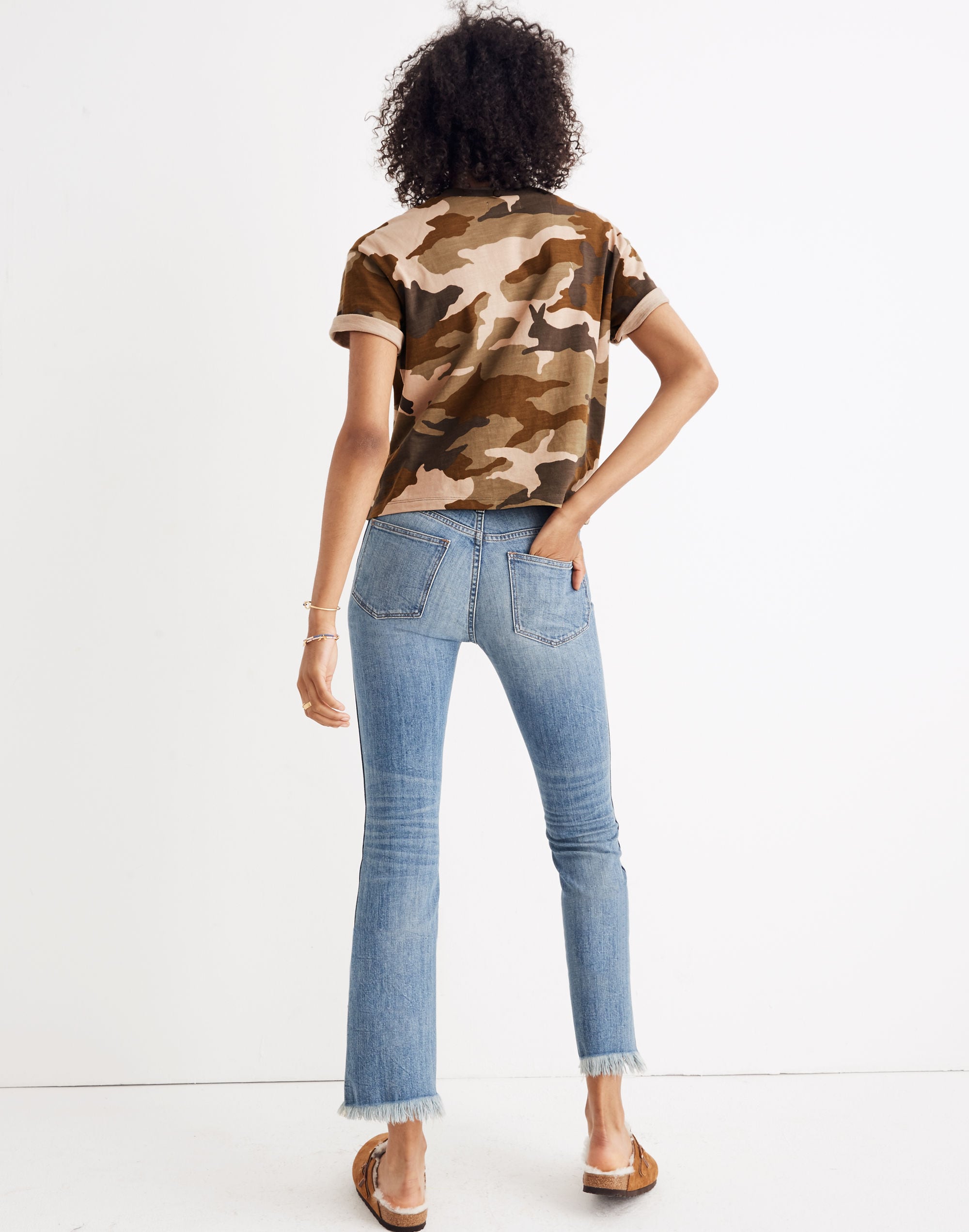 Easy Crop Tee in Cottontail Camo