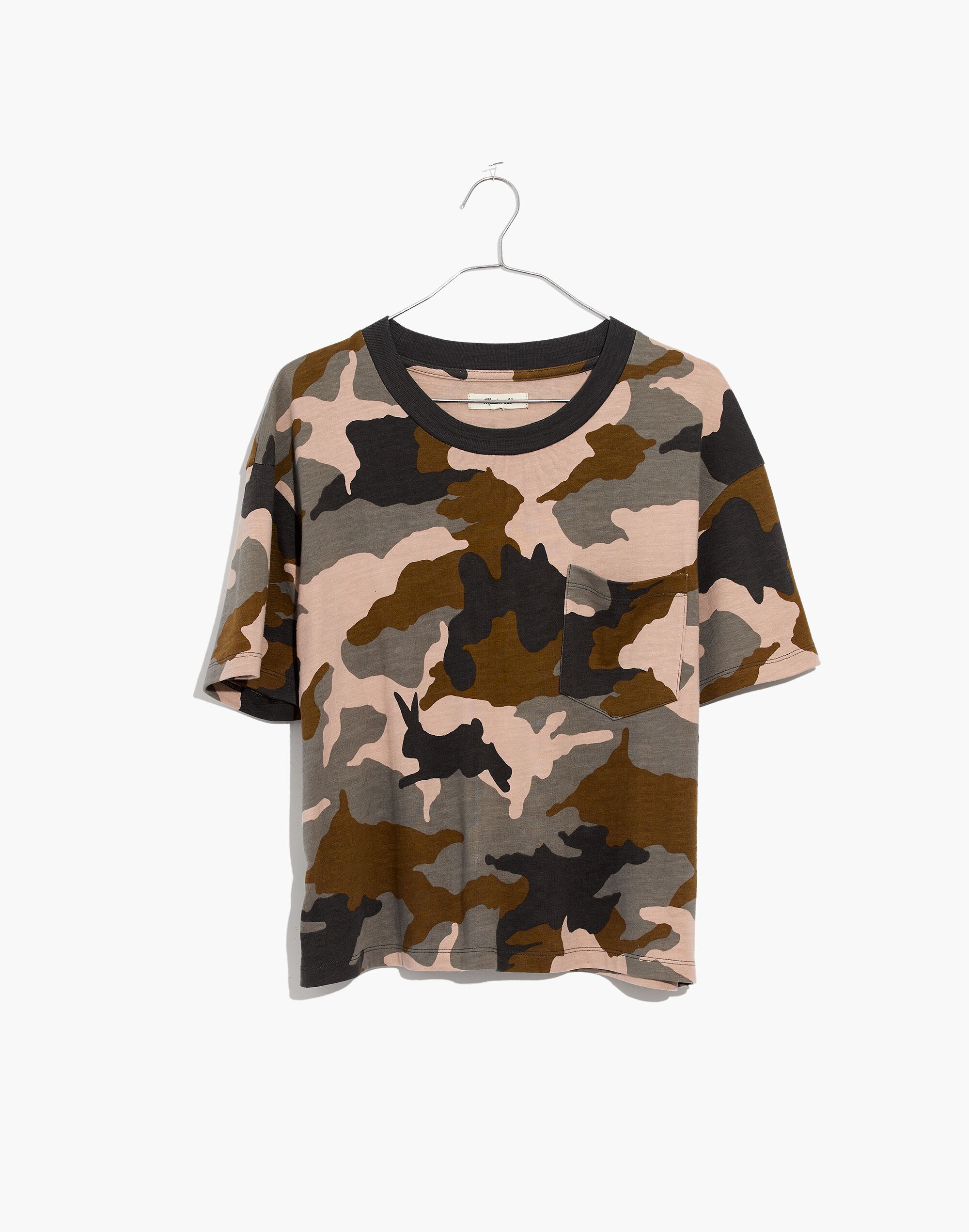 Easy Crop Tee in Cottontail Camo
