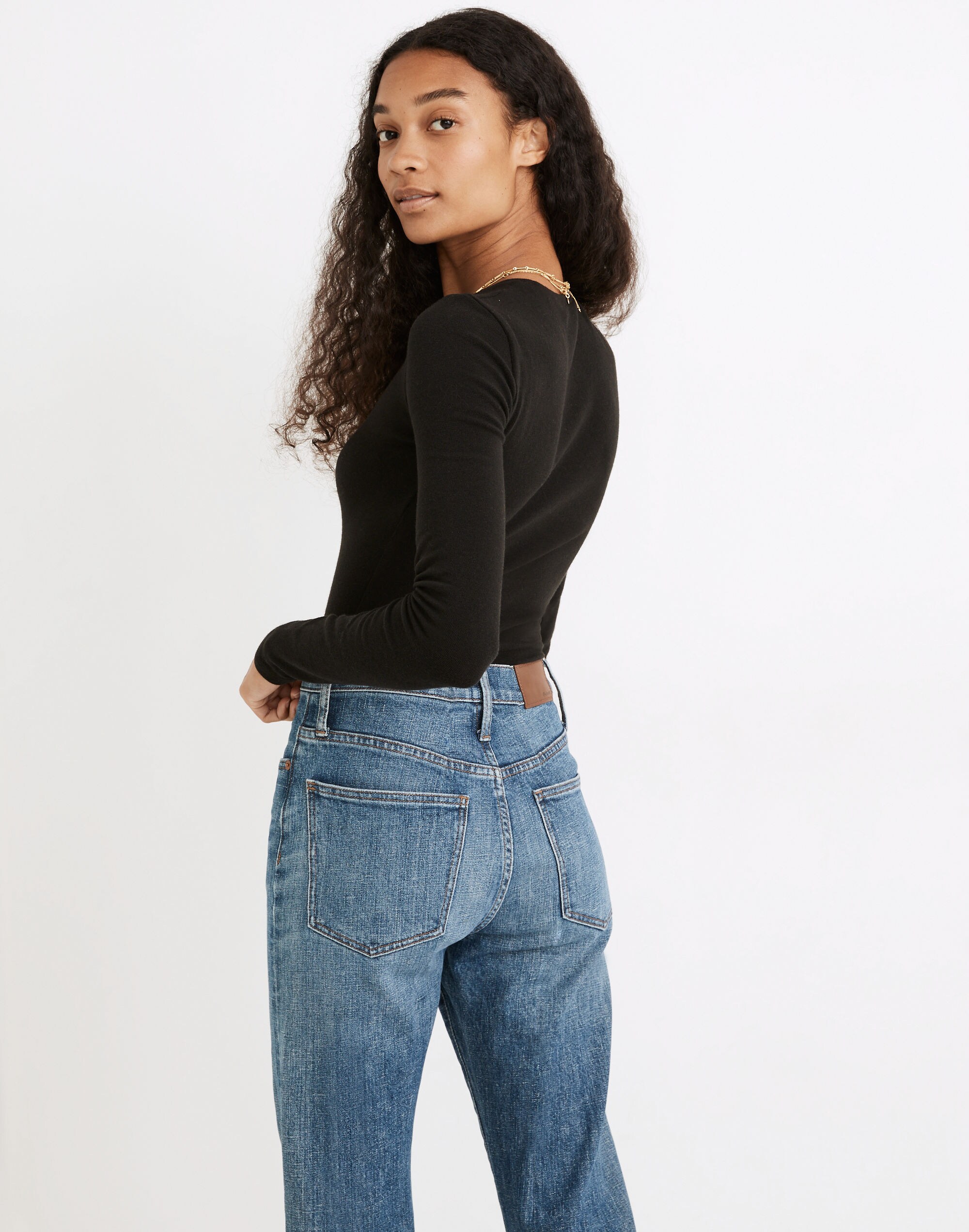 Crewneck Thong Bodysuit