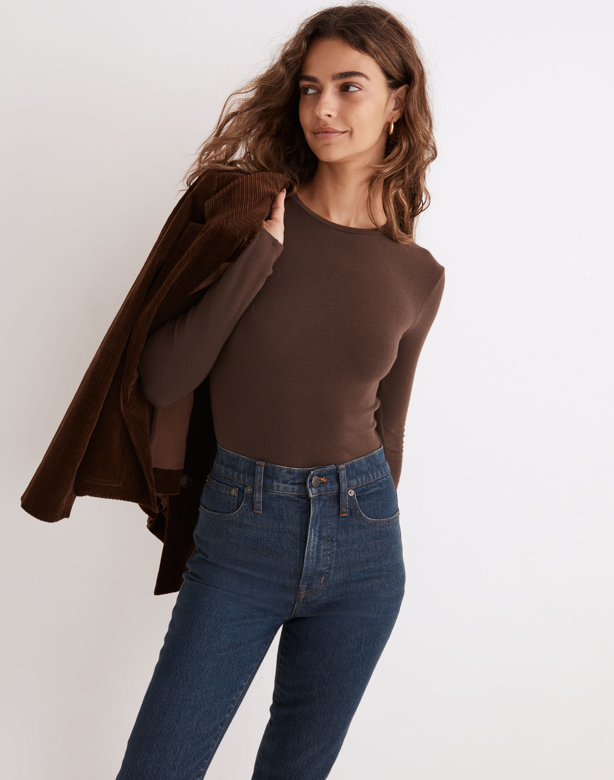 Crewneck Thong Bodysuit