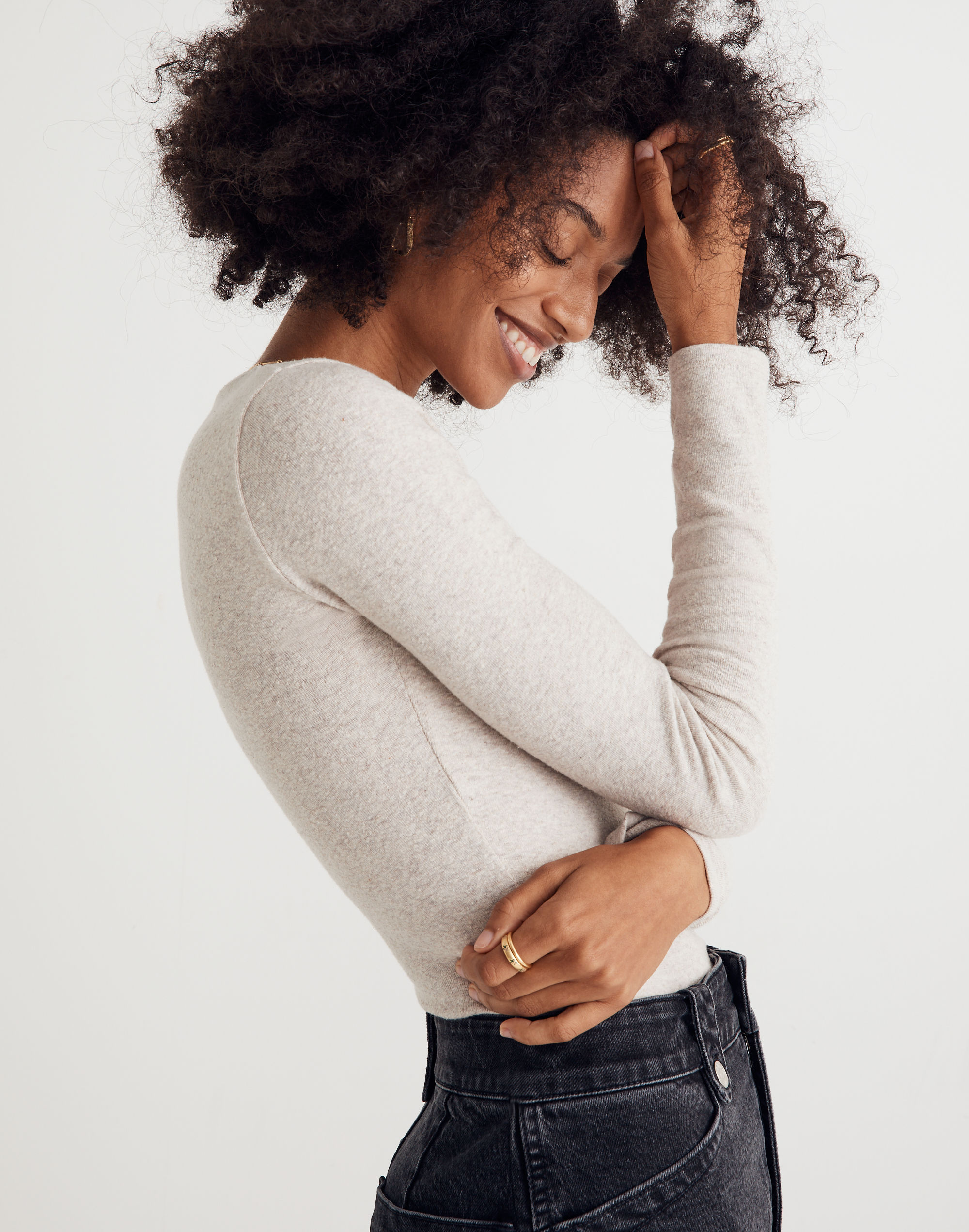 Crewneck Thong Bodysuit